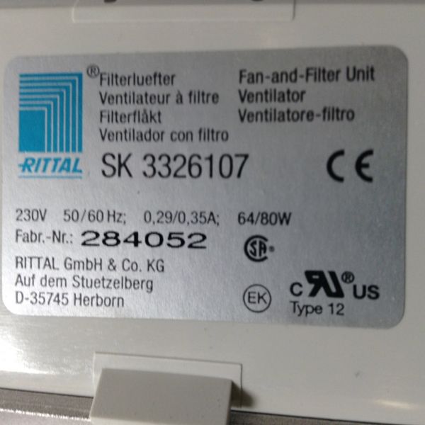 Rittal SK3326.107 Fan and filter unit ventilator New NFP