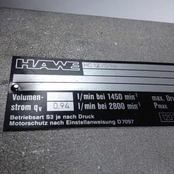 Hawe HC 12 / 0.94 Hydraulic Power Pack NMP