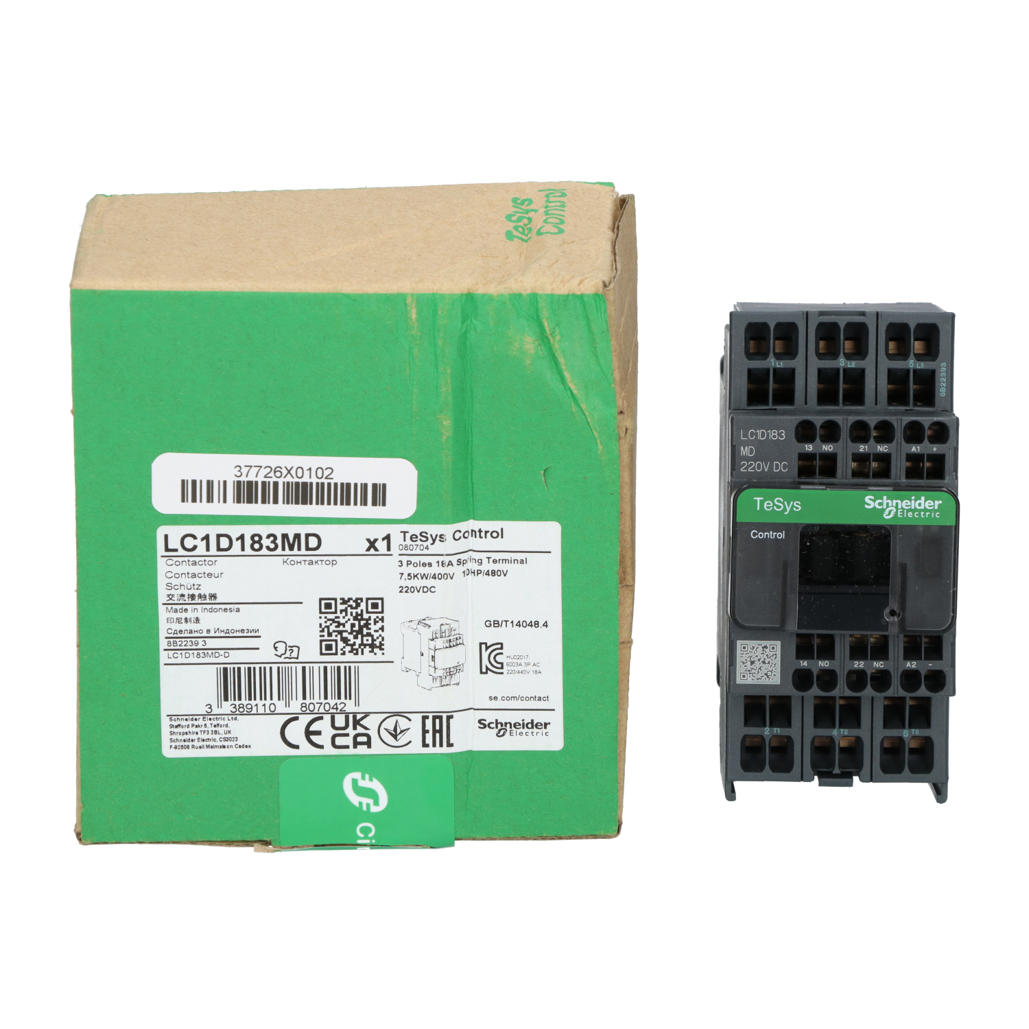 Schneider Electric LC1D183MD TeSys Deca Contactor 3P (3 NO) New NFP