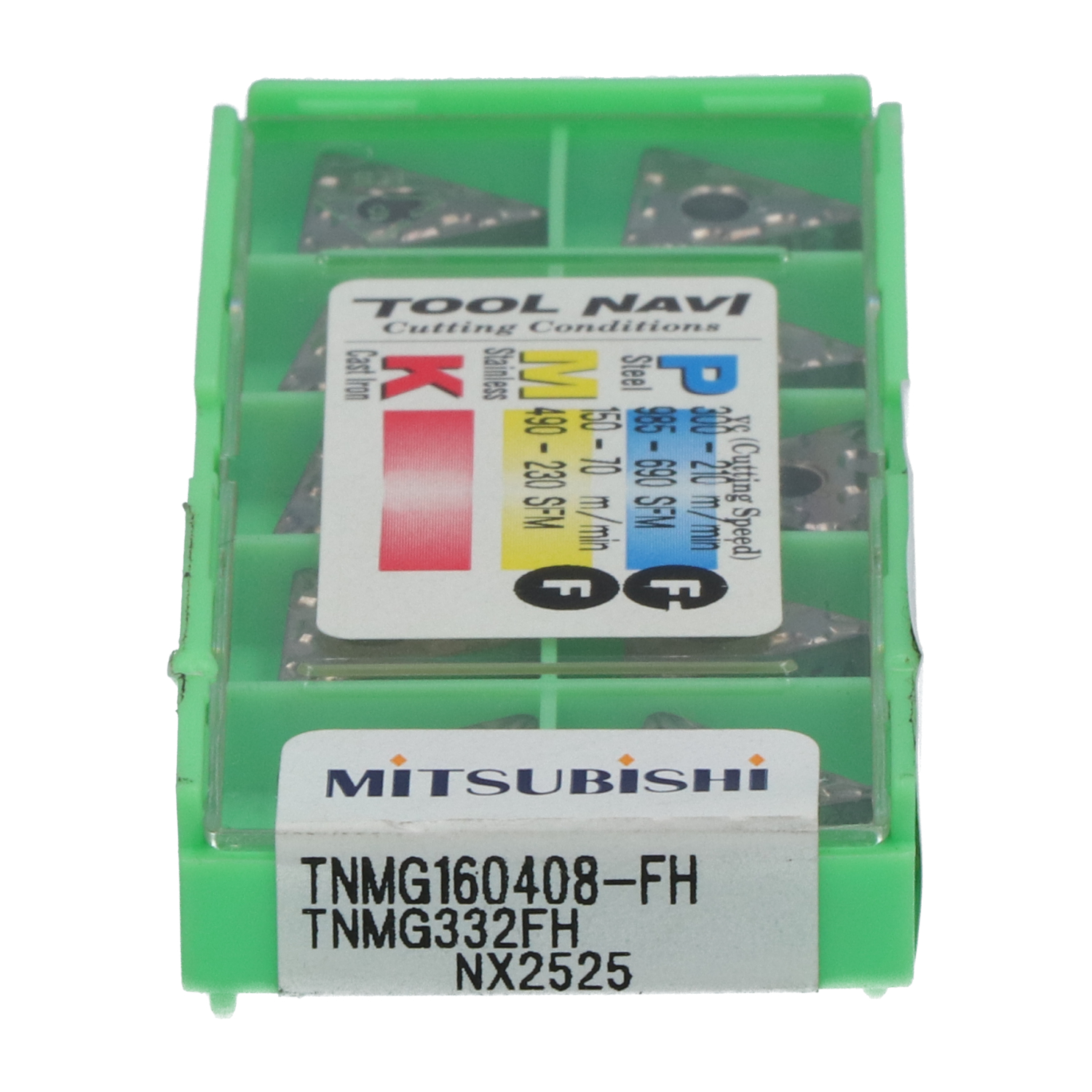 Mitsubishi TNMG160408-FHNX2525 Insert TNMG160408-FH NX2525 New NFP Sealed (10pcs)
