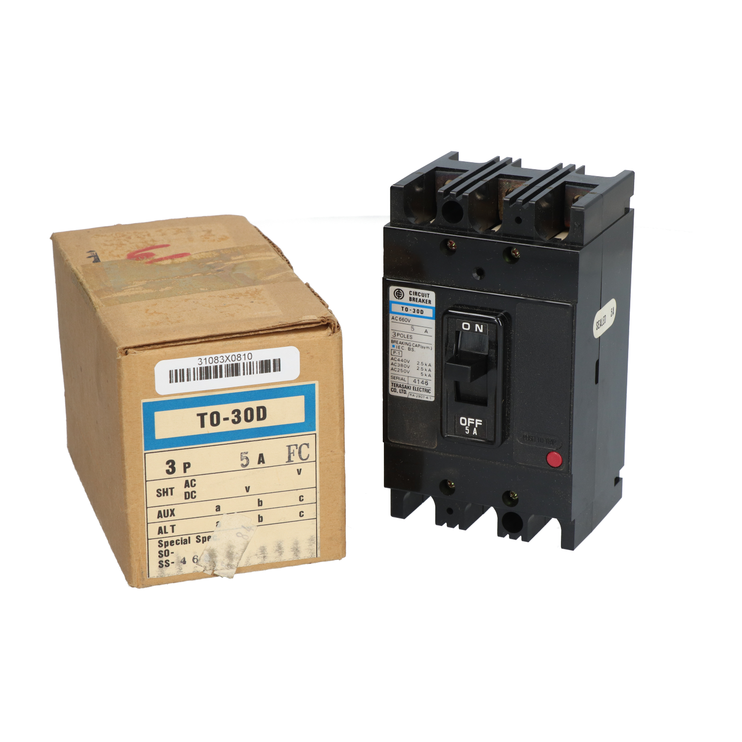 Terasaki T0-30D Circuit Breaker 3P New NFP