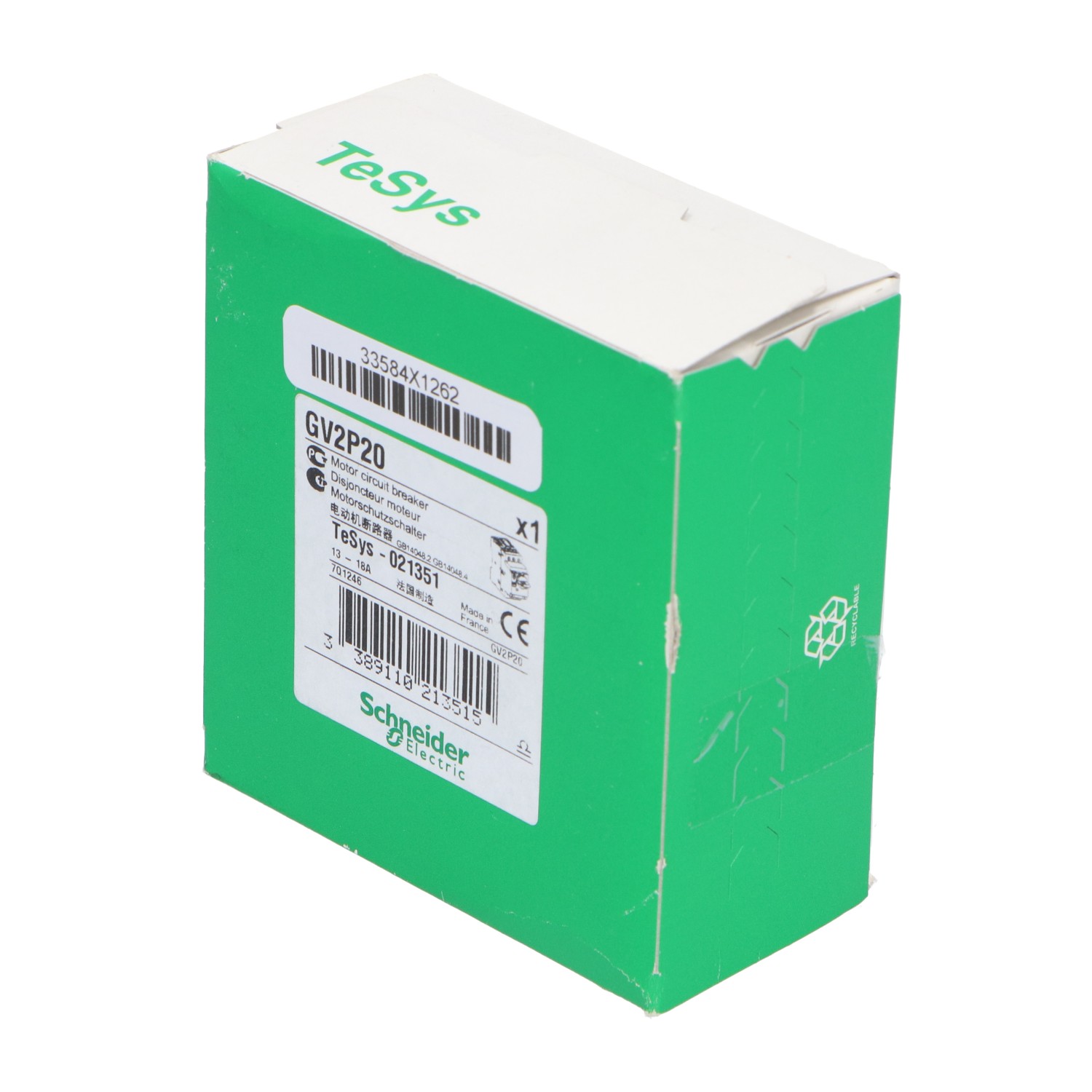 Schneider Electric GV2P20 New NFP Sealed