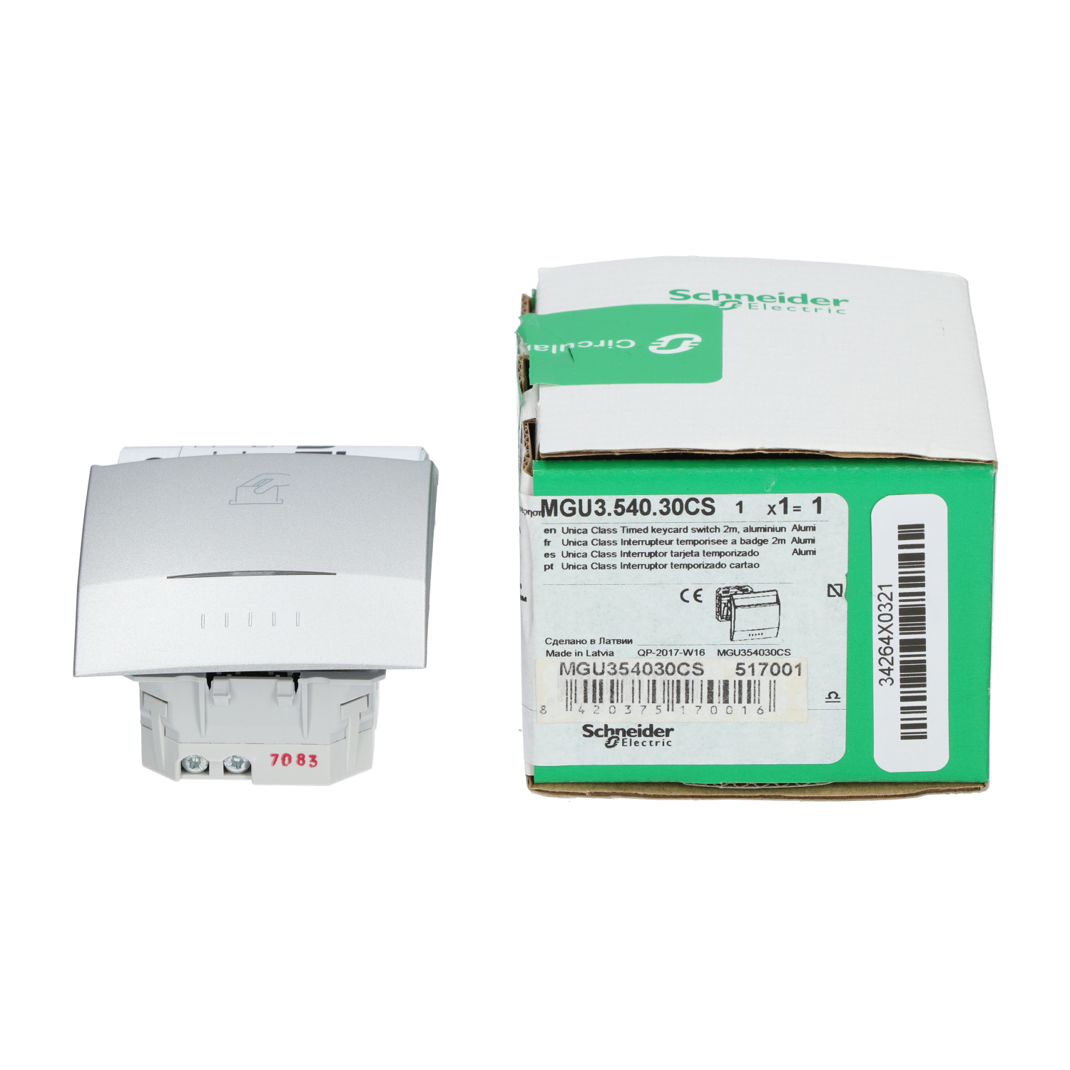 Schneider Electric MGU3.540.30CS Unica Kay Card Switch 8A New NFP