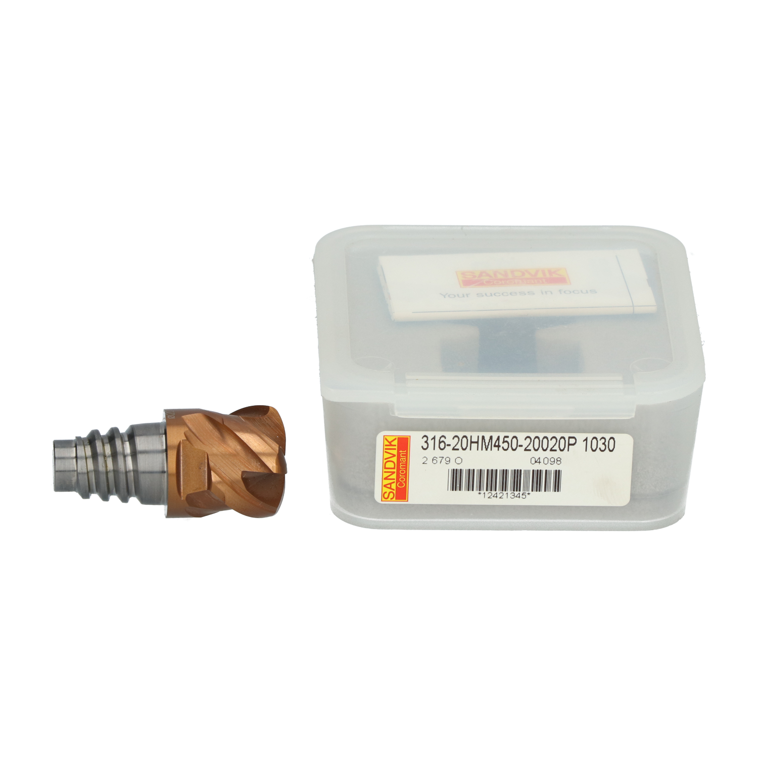 Sandvik 316-20HM450-20020P Solid Carbide Head For High Feed Face Milling New NFP