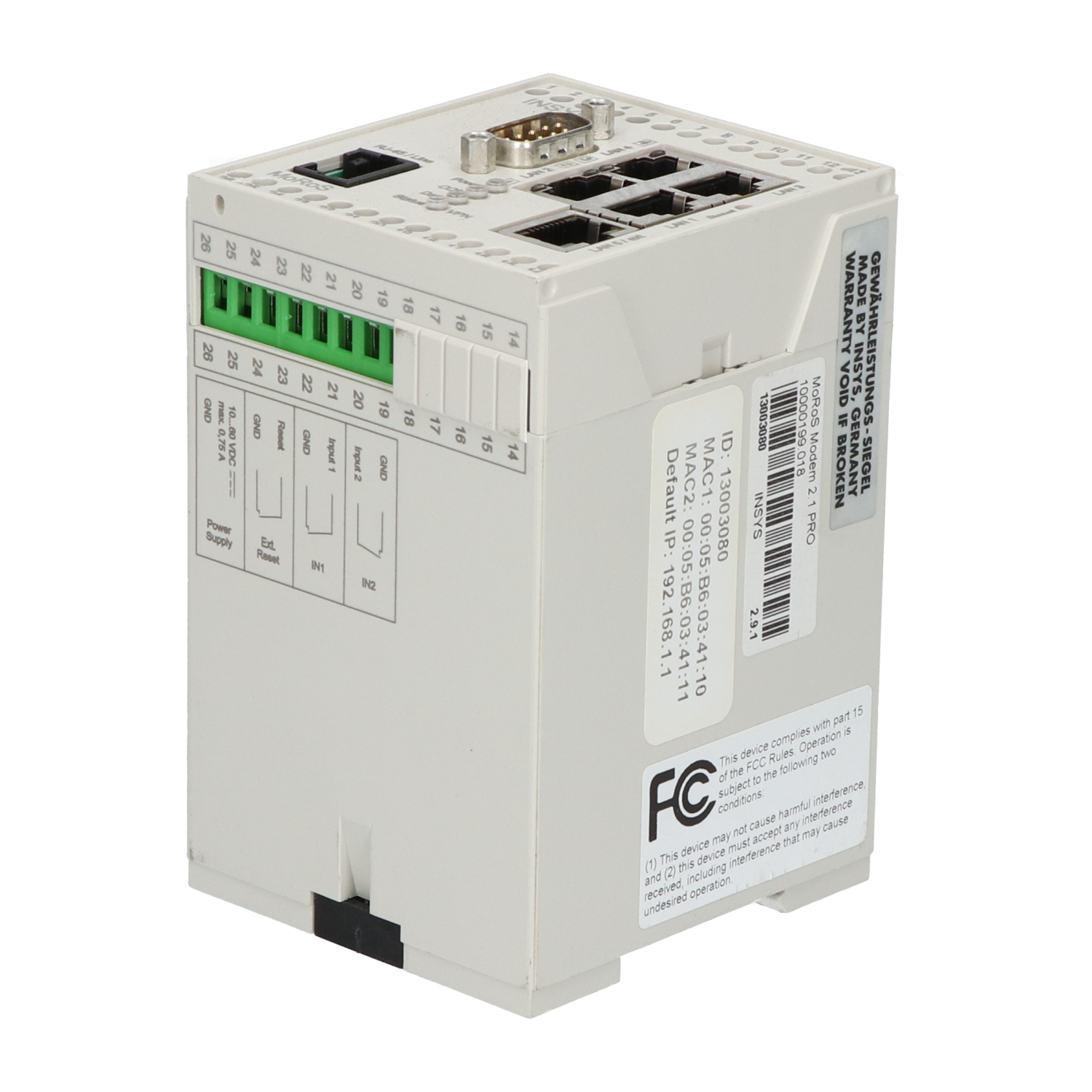 Insys Icom 13003080 Controller Used UMP