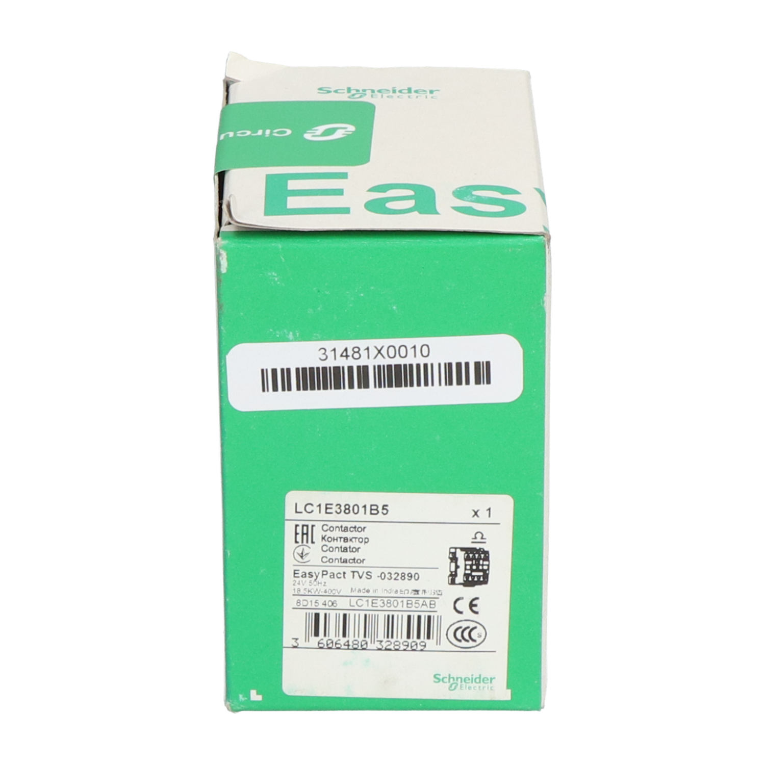 Schneider Electric LC1E3801B5 Easypact Contacter New NFP Sealed
