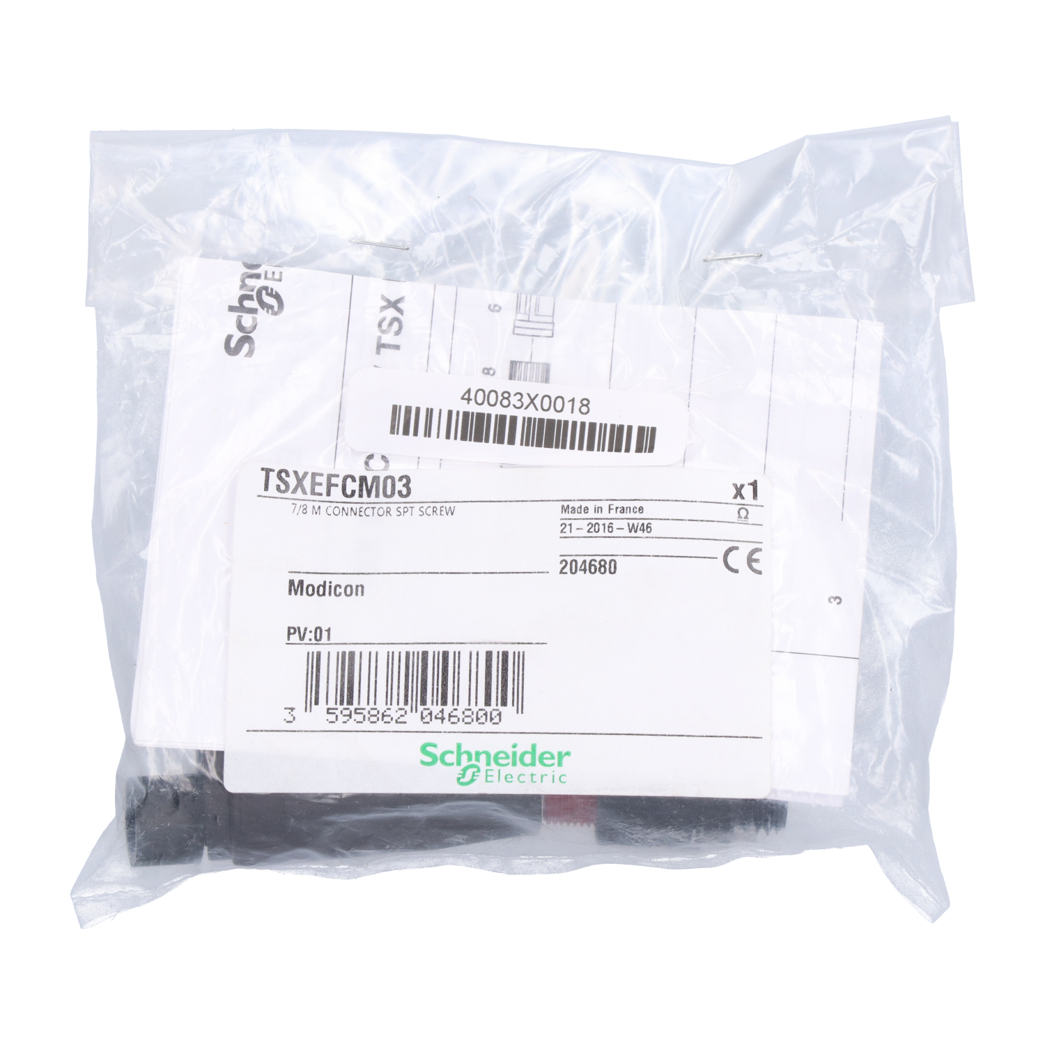 Schneider Electric TSXEFCM03 7/8" Male Screw Connector 5 pins New NFP