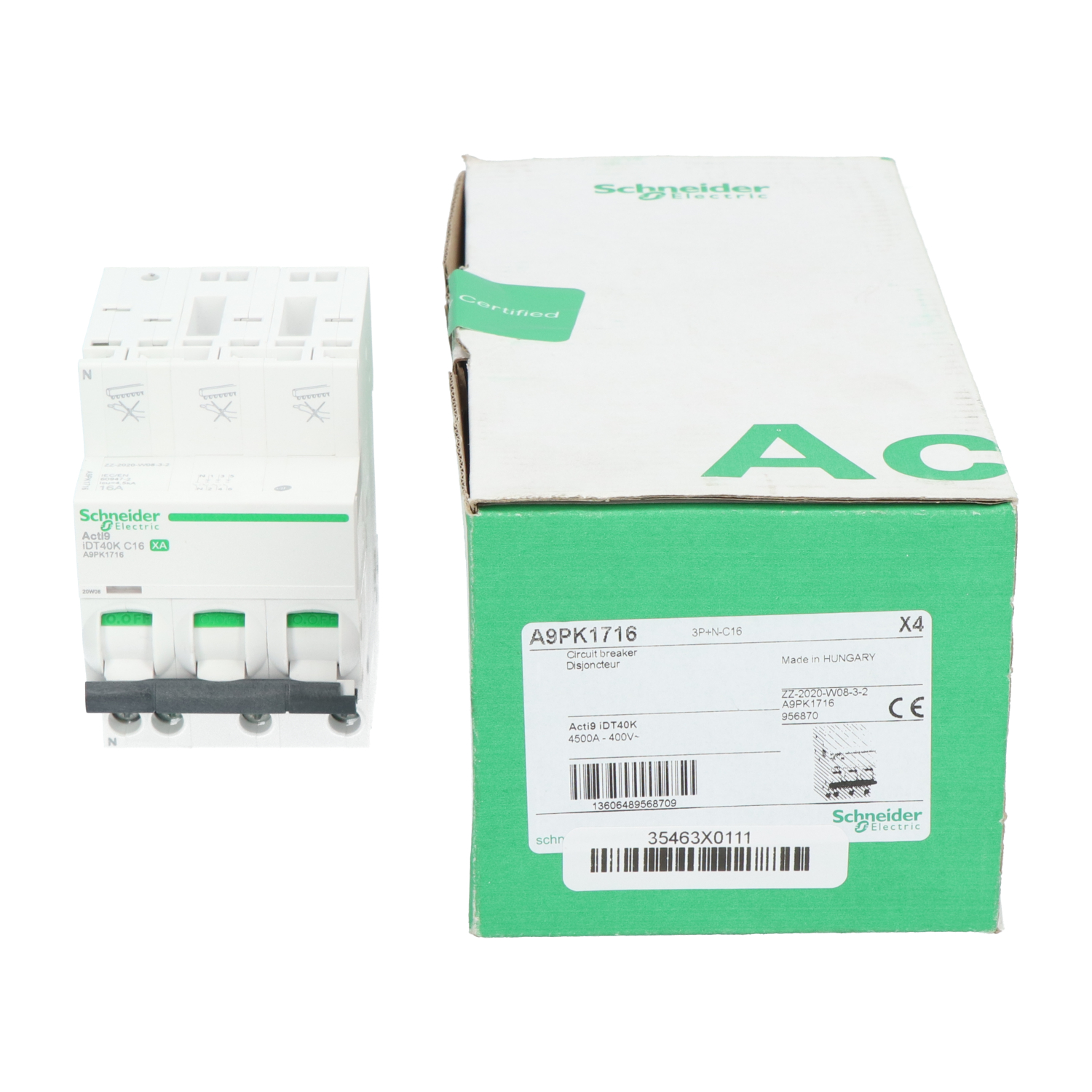 Schneider Electric A9PK1716 Circuit Breaker 3P New NFP (4pcs)