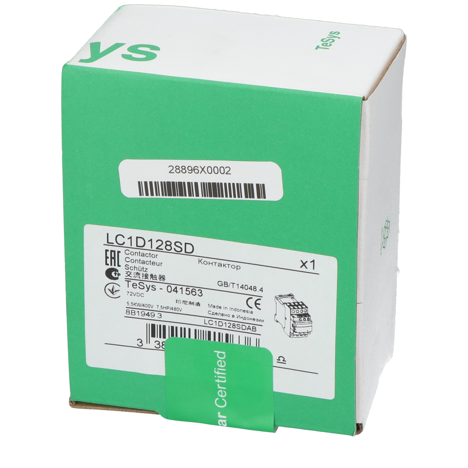 Schneider Electric LC1D128SD Contactor New NFP Sealed