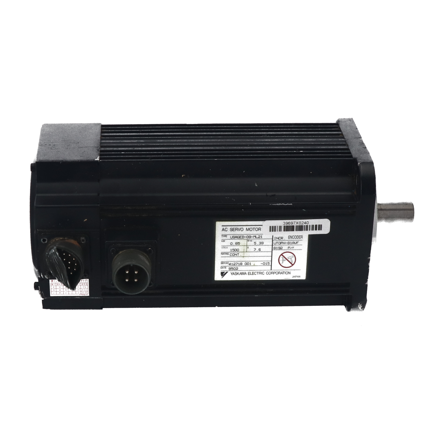 Yaskawa USAGED-09-ML21 Servo Motor Damaged