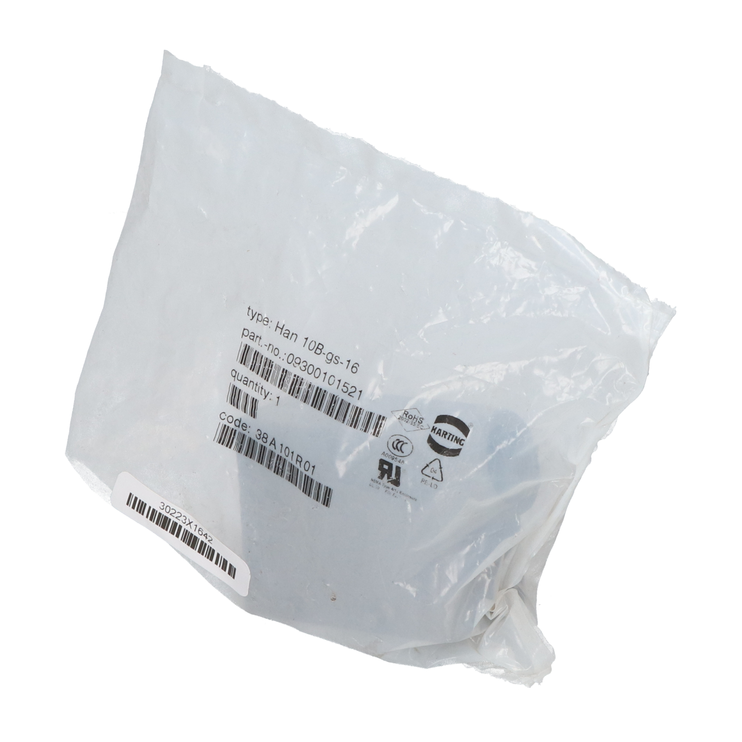 Harting 09300101521 Power Connector Hood New NFP Sealed