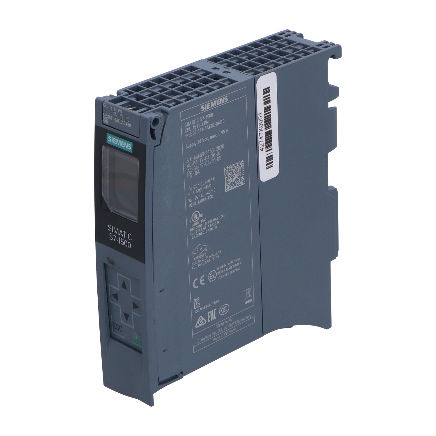 Siemens 6ES7511-1AK02-0AB0 Used UMP