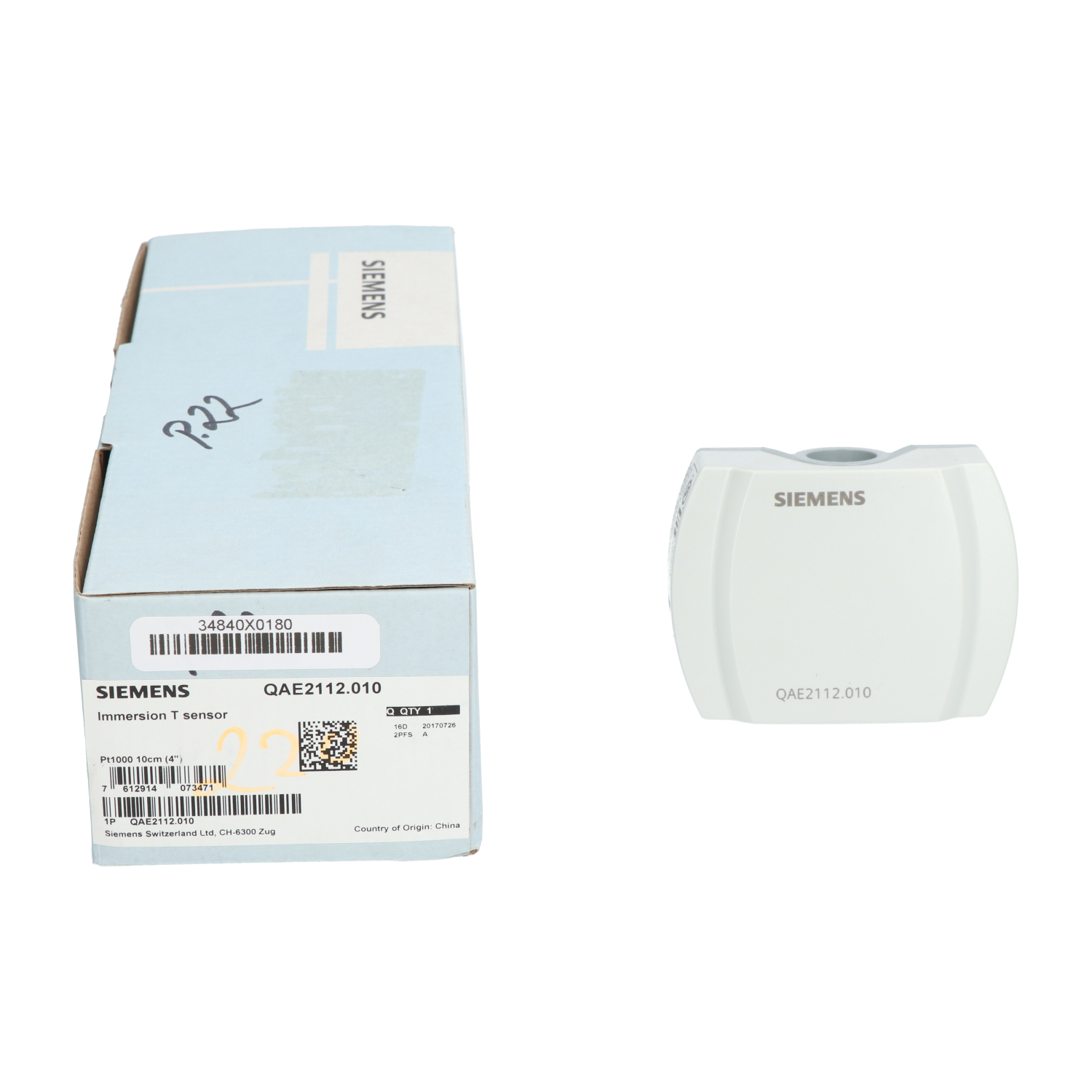 Siemens QAE2112.010 Immersion Temperature Sensor New NFP