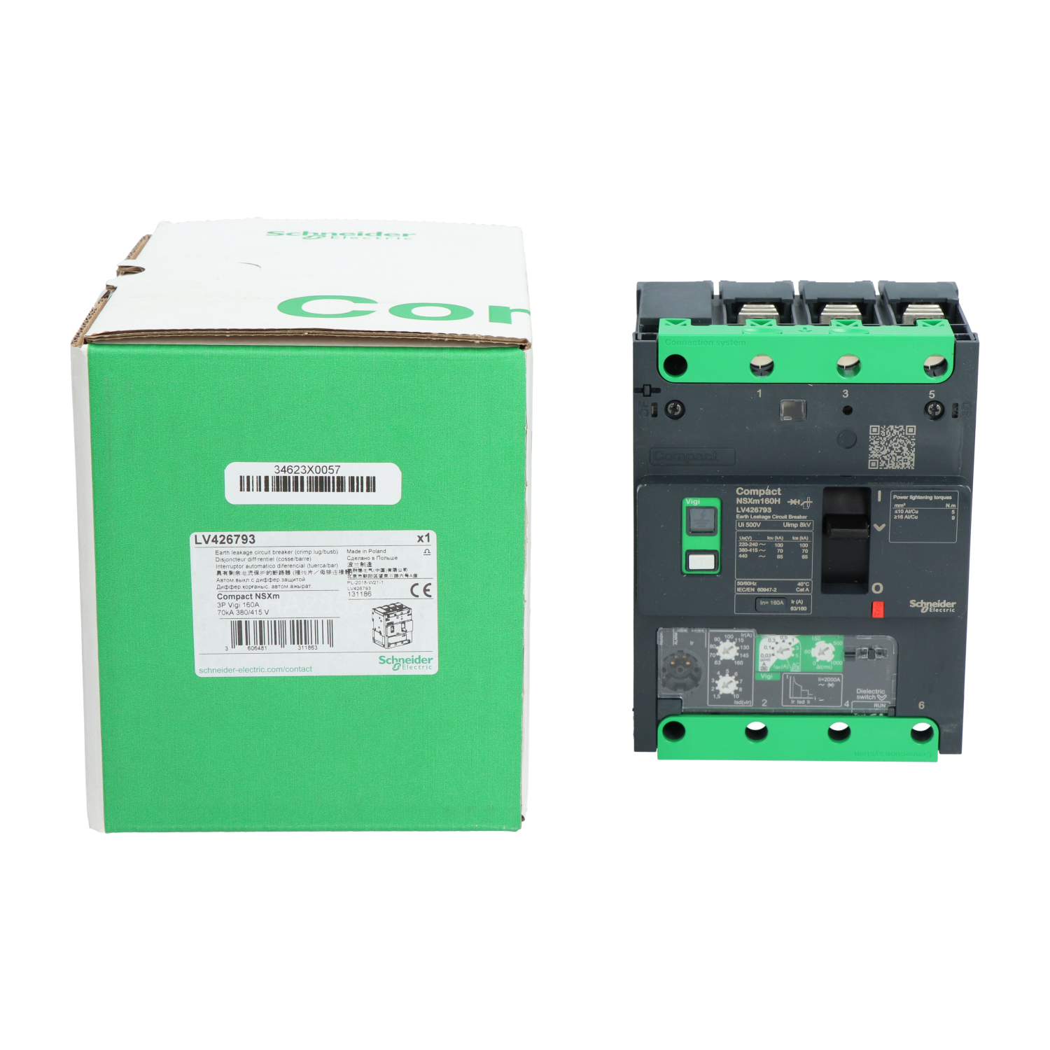 Schneider Electric LV426793 ComPact NSXm 3P Circuit Breaker New NFP