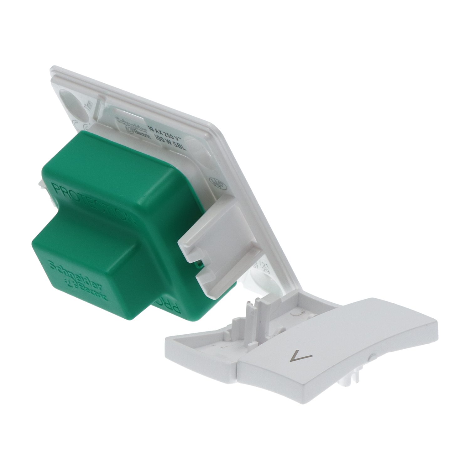 Schneider Electric ALB61197P Roller Shutter Switch, Polar White New NFP Sealed