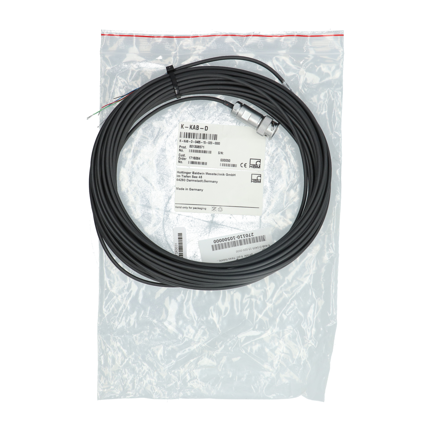 Hbm K-KAB-D Connection Cable New NFP
