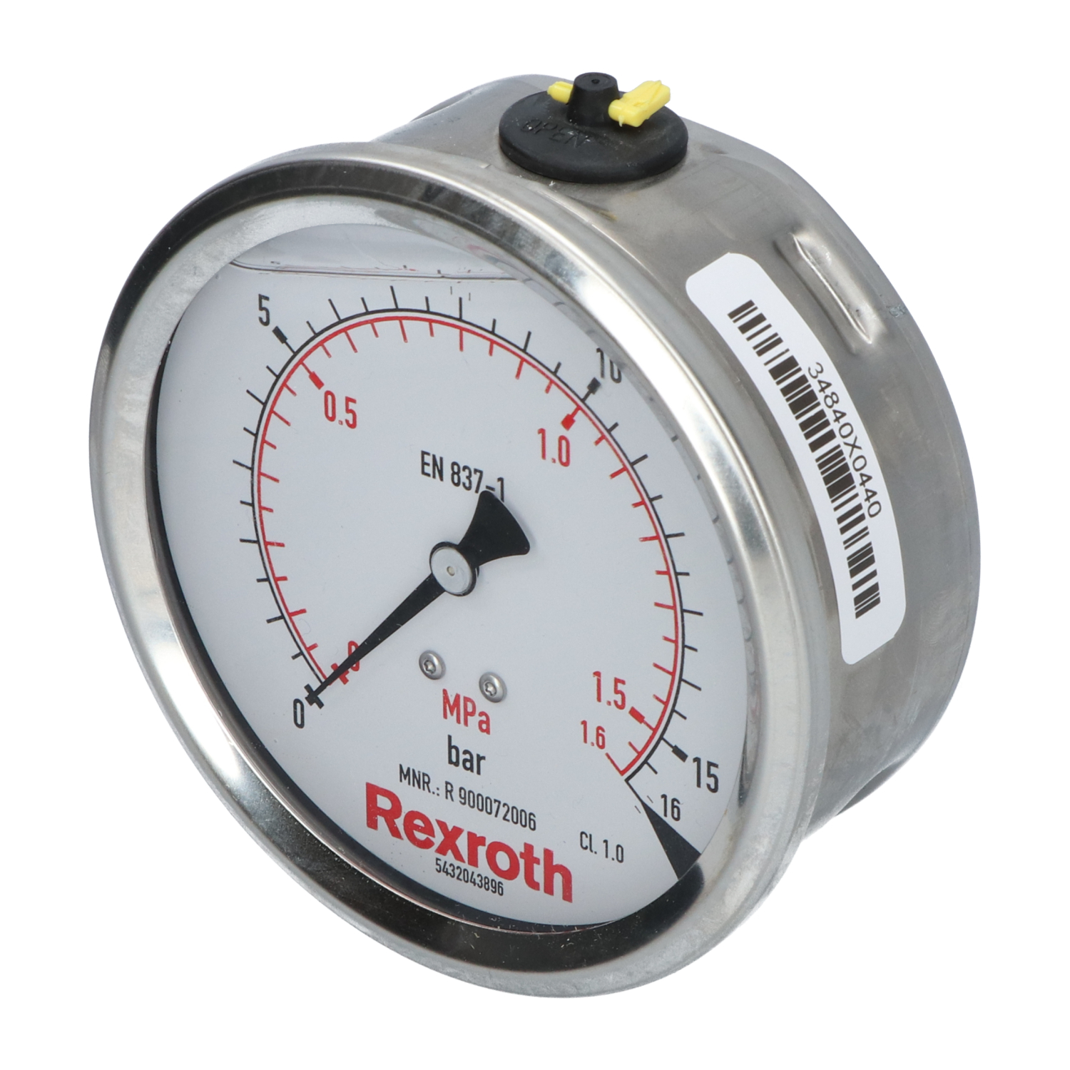 Bosch Rexroth R900072006 Pressure Gauge Used UMP