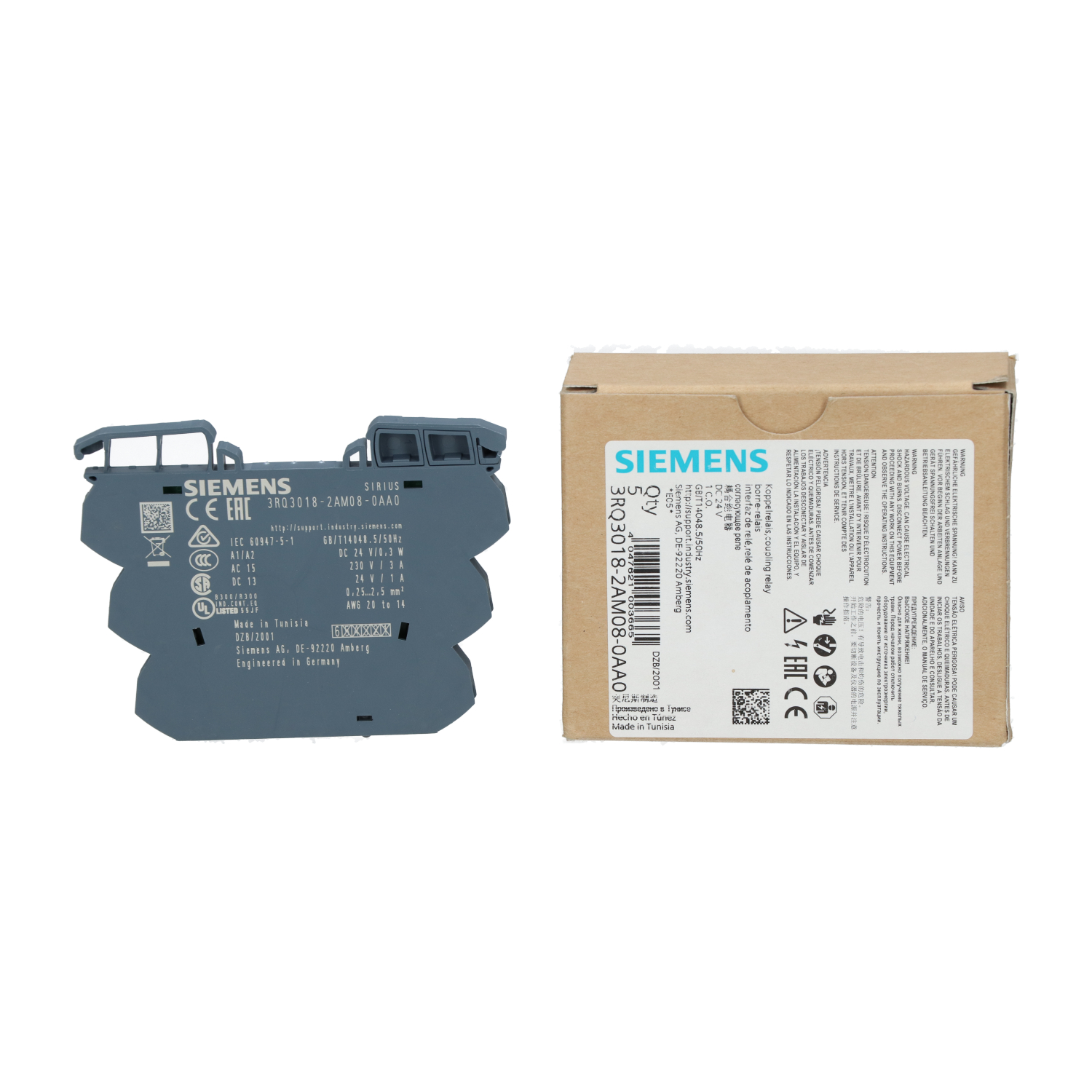 Siemens 3RQ3018-2AM08-0AA0 Output Coupler Relay New NFP (3pcs)