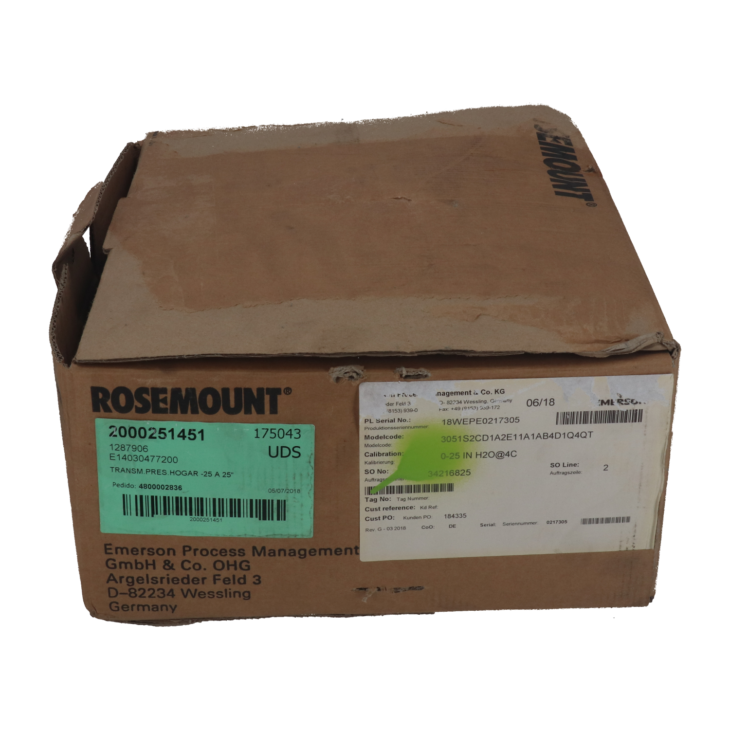 Rosemount 300S1AAD1 New NFP