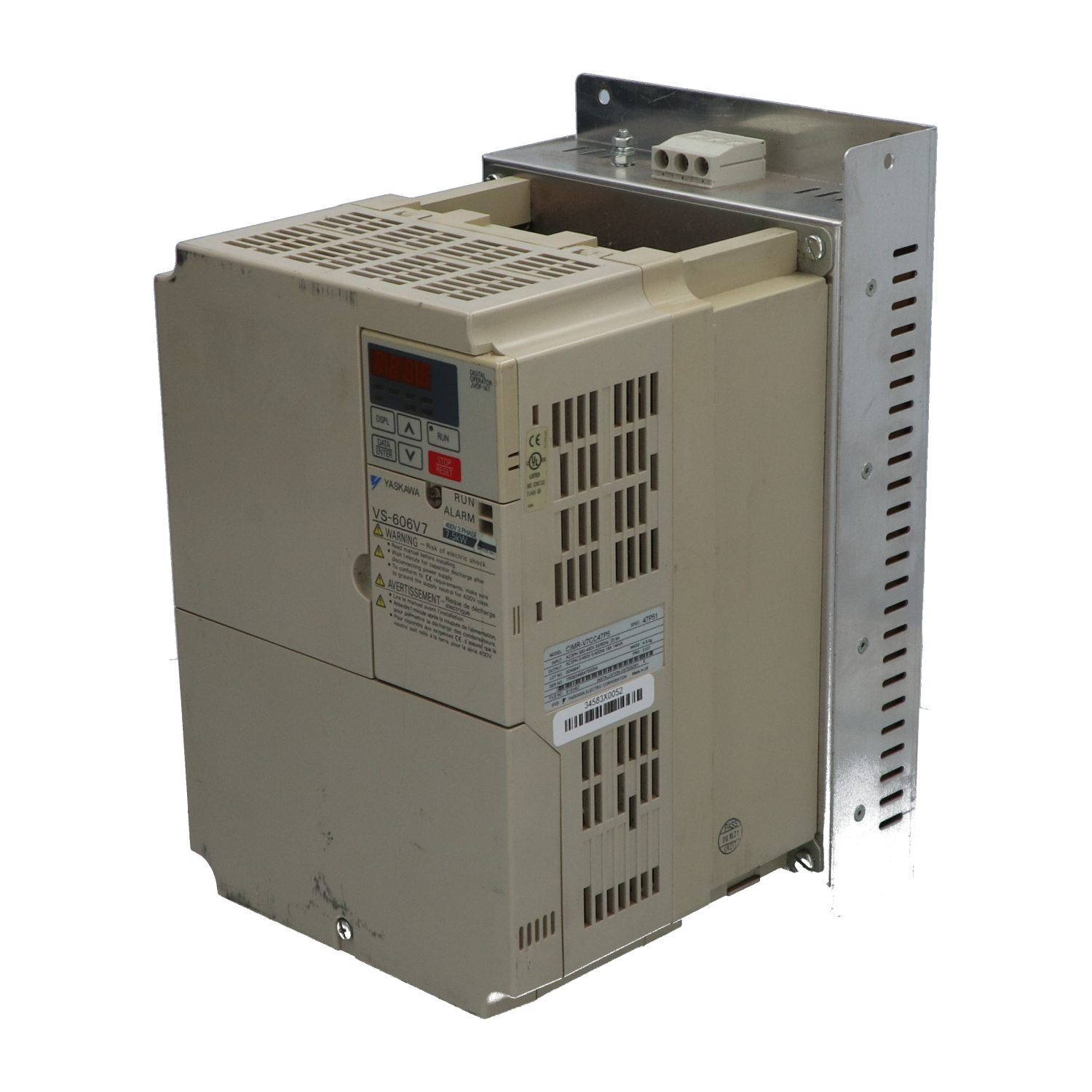 Yaskawa CIMR-V7CC47P5 VFD 3AC 7,5kW IP20 Used UMP