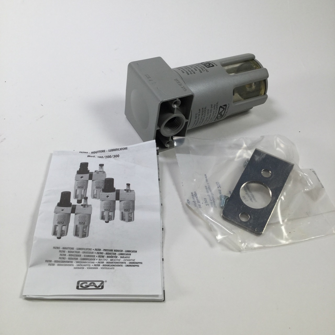 Gav FRL200 Filter Pressure Reducer Lubricator max 16bar Wartungseinheit New NFP