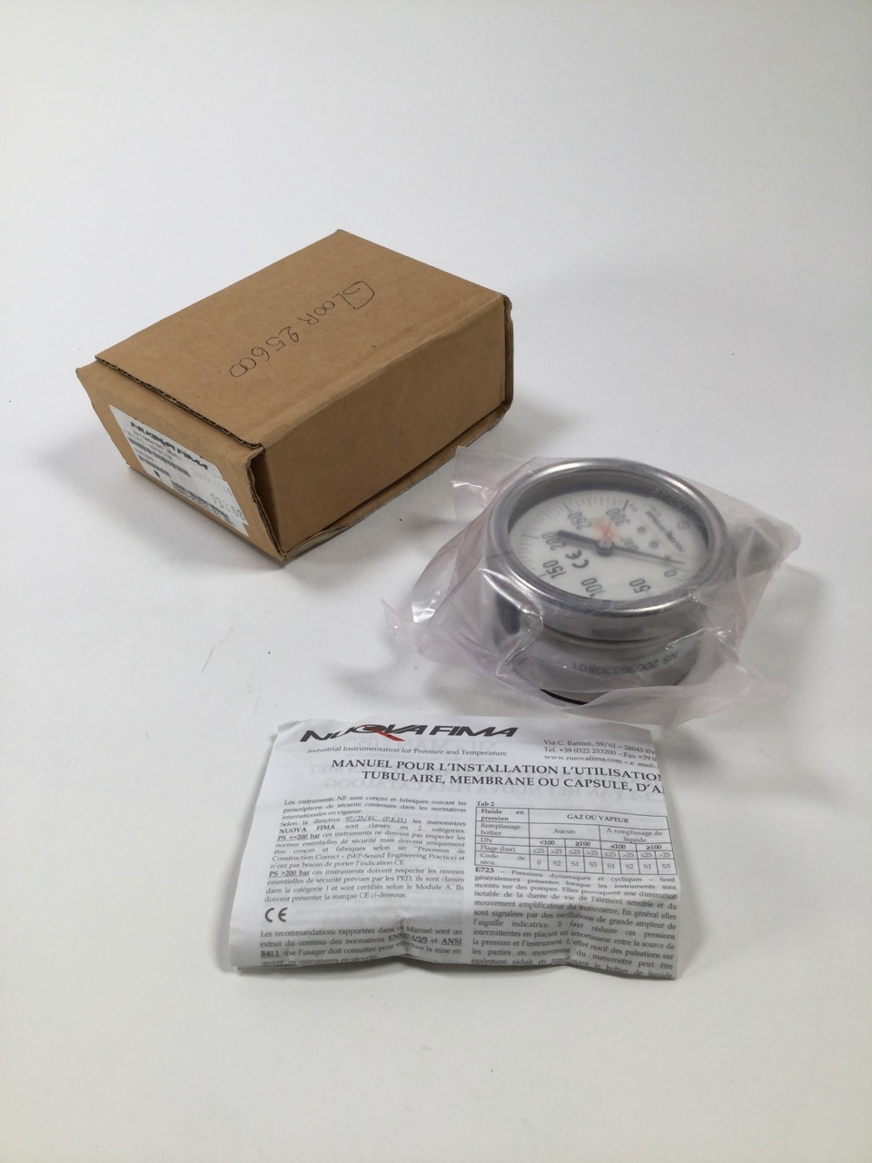 Nuova Fima 1202AC 0/300bar Pressure Gauge Druckanzeige New NFP