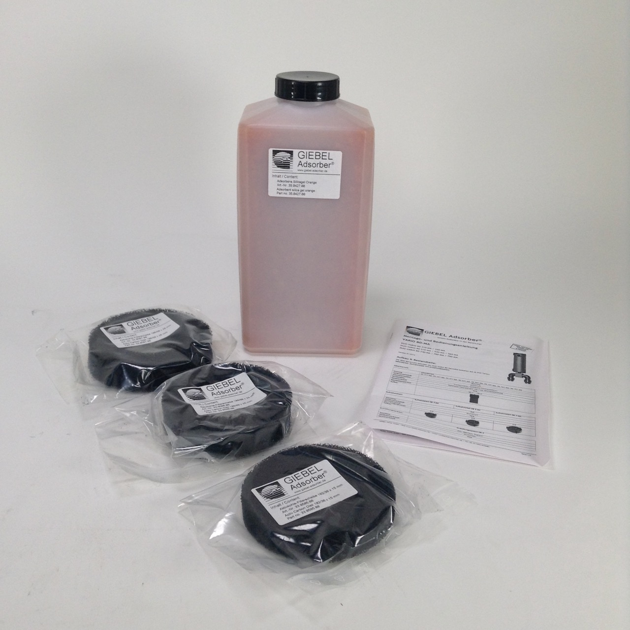 Giebel Absorber 332-SA Abdsorbens silikagel + aktivkohle filterscheibe New NMP