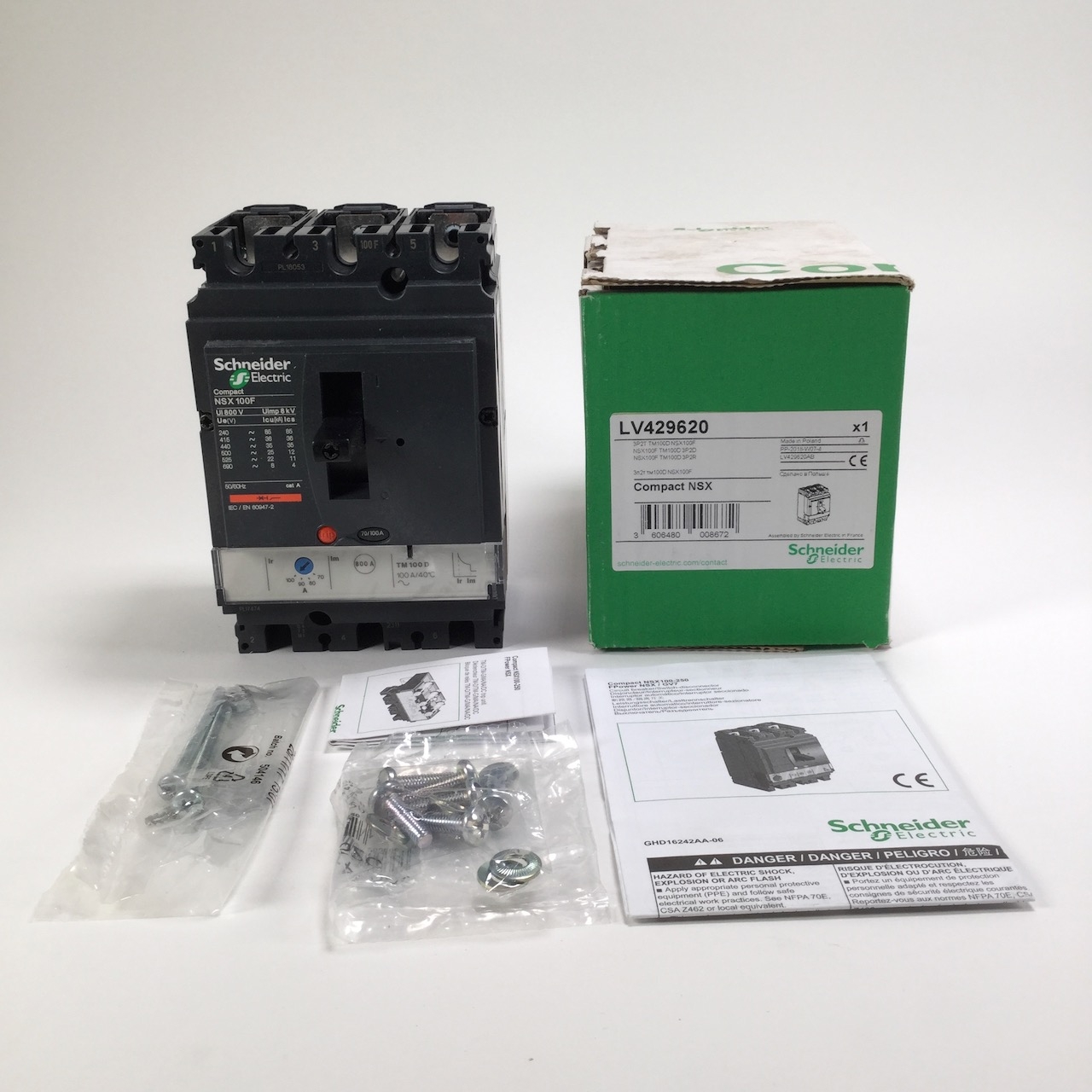 Schneider Electric LV429620 Circuit breaker Compact NSX100F New NFP