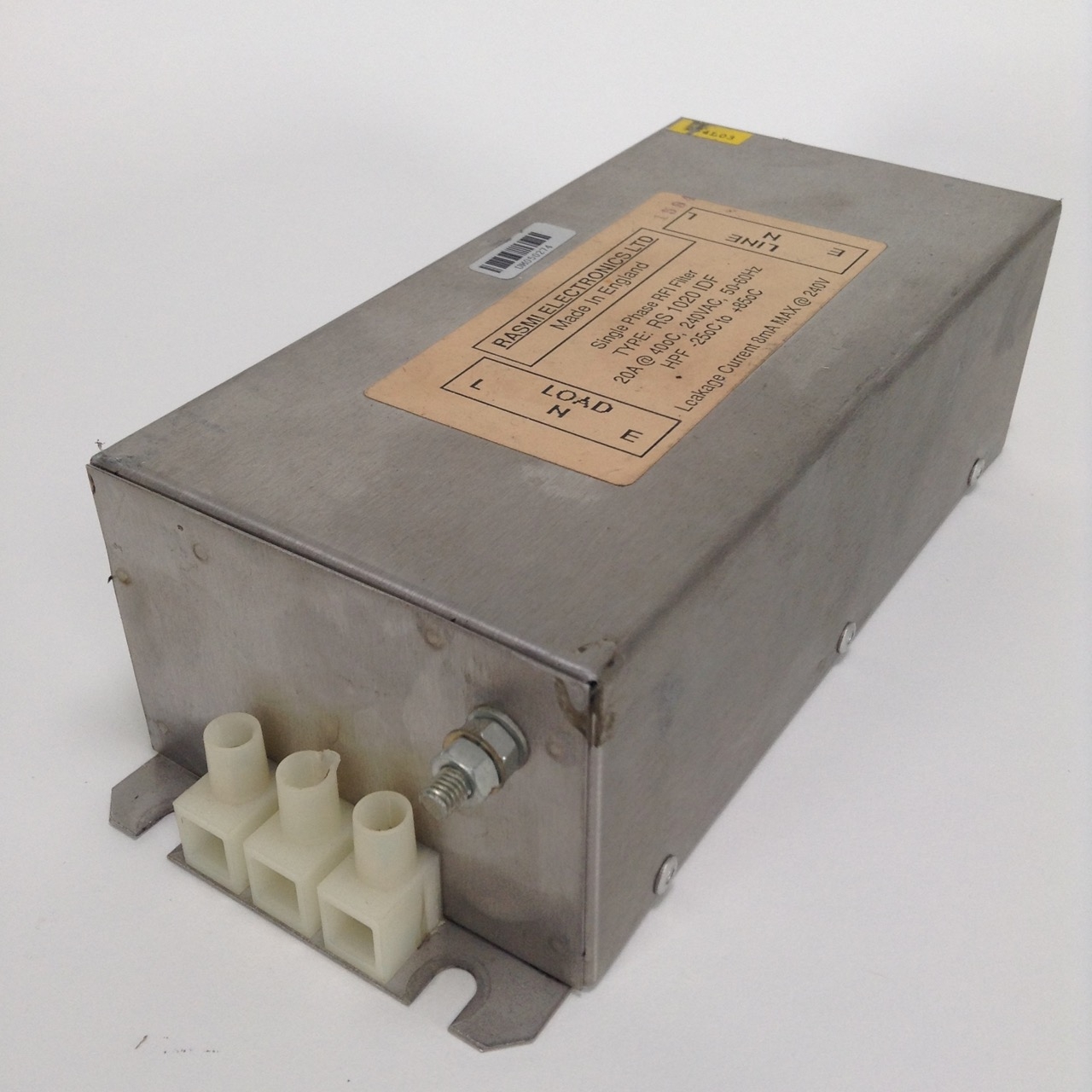 Rasmi RS1020-IDF Single phase RFI filter 20A Used UMP