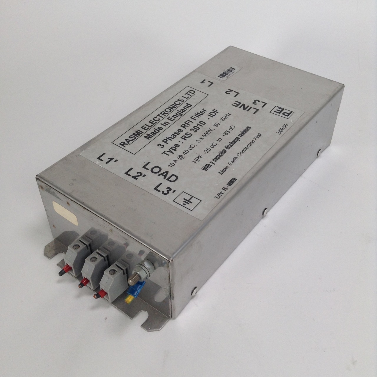 Rasmi RS3010-IDF 3 phase RFI filter 10A Used UMP