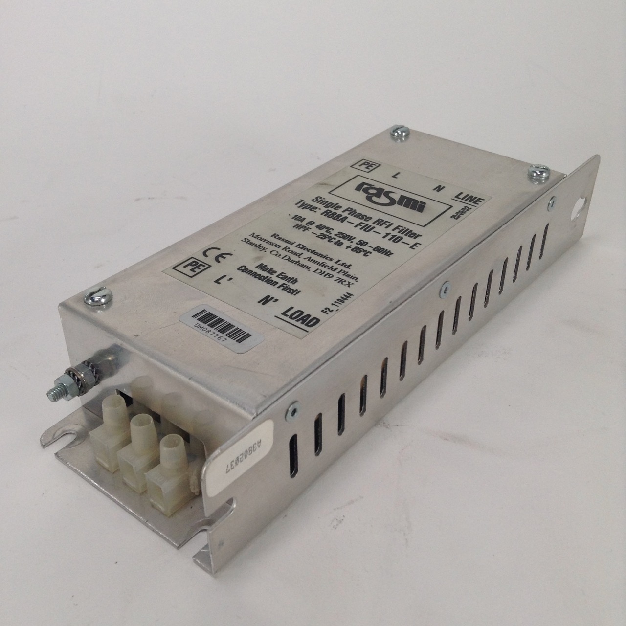 Rasmi R88A-FIU-110-E Single phase RFI filter 10A Used UMP