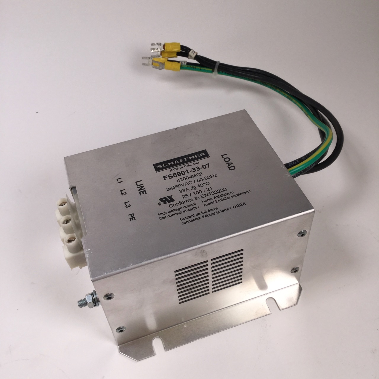 Schaffner FS5901-33-07 Line Filter 33A 3x480VAC/50-60Hz New NMP