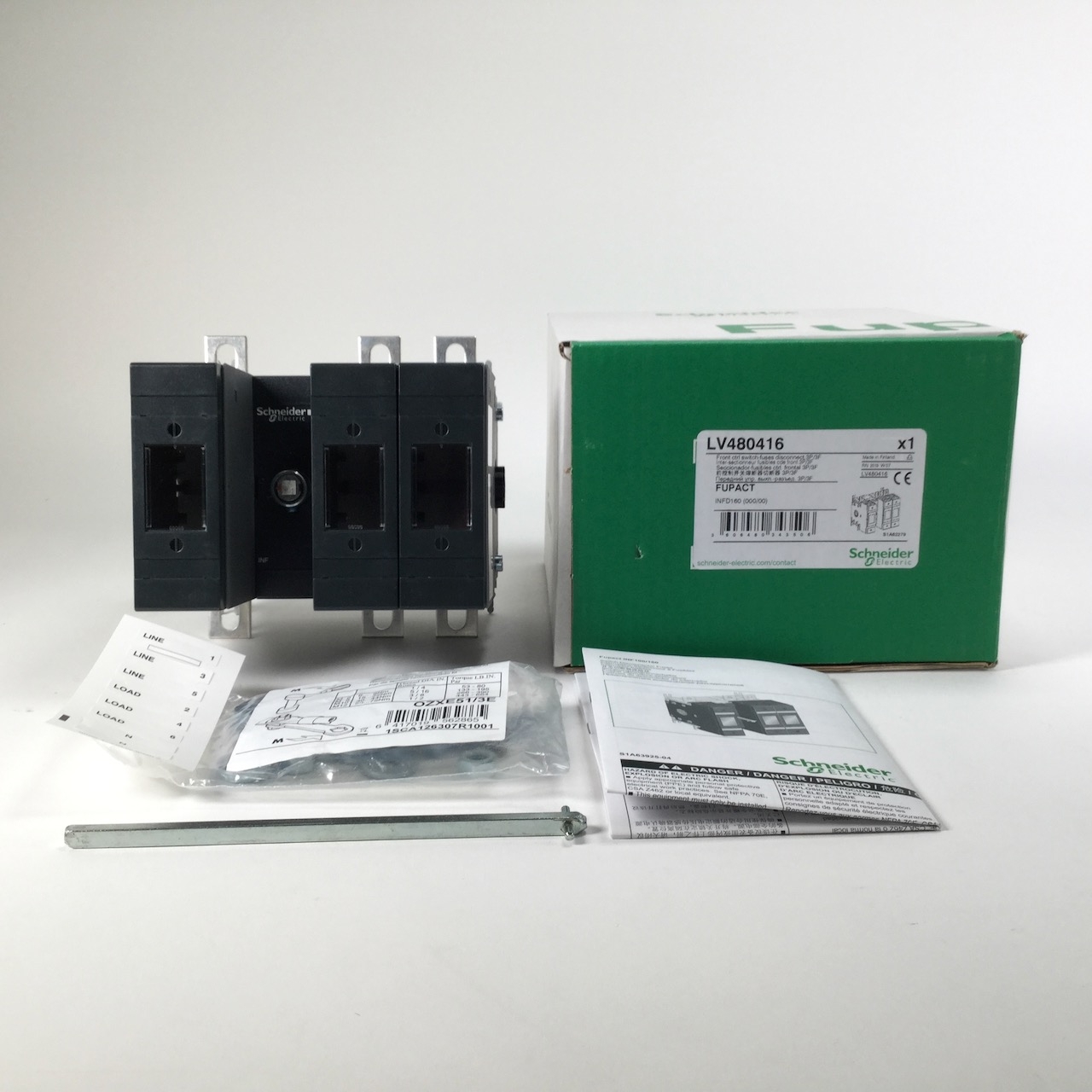 Schneider Electric LV480416 front ctrl switch fuse disconnect FUPACT New NFP