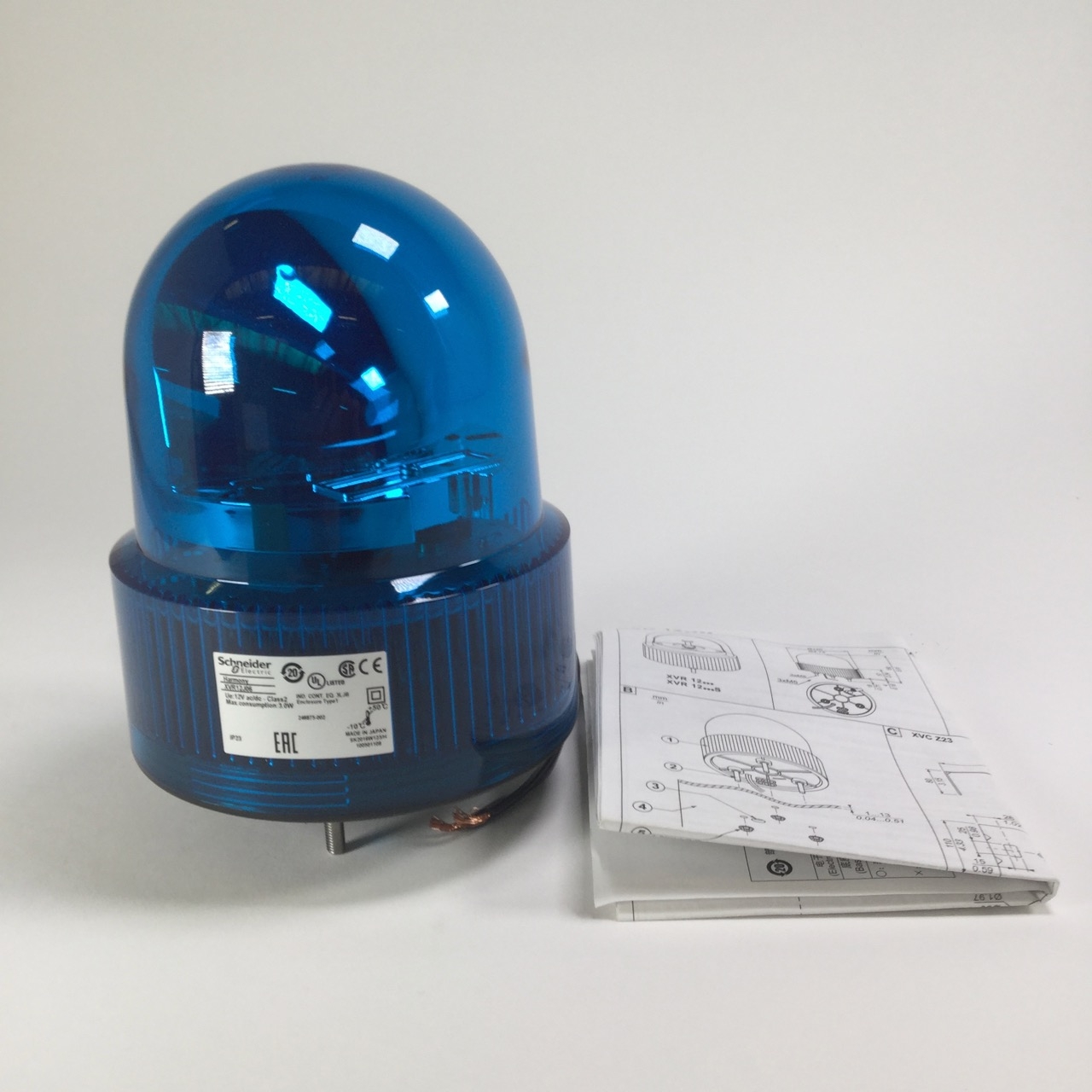 Schneider Electric XVR12J06 120mm Rotating Mirror Blue 12V Harmony XVR New NFP