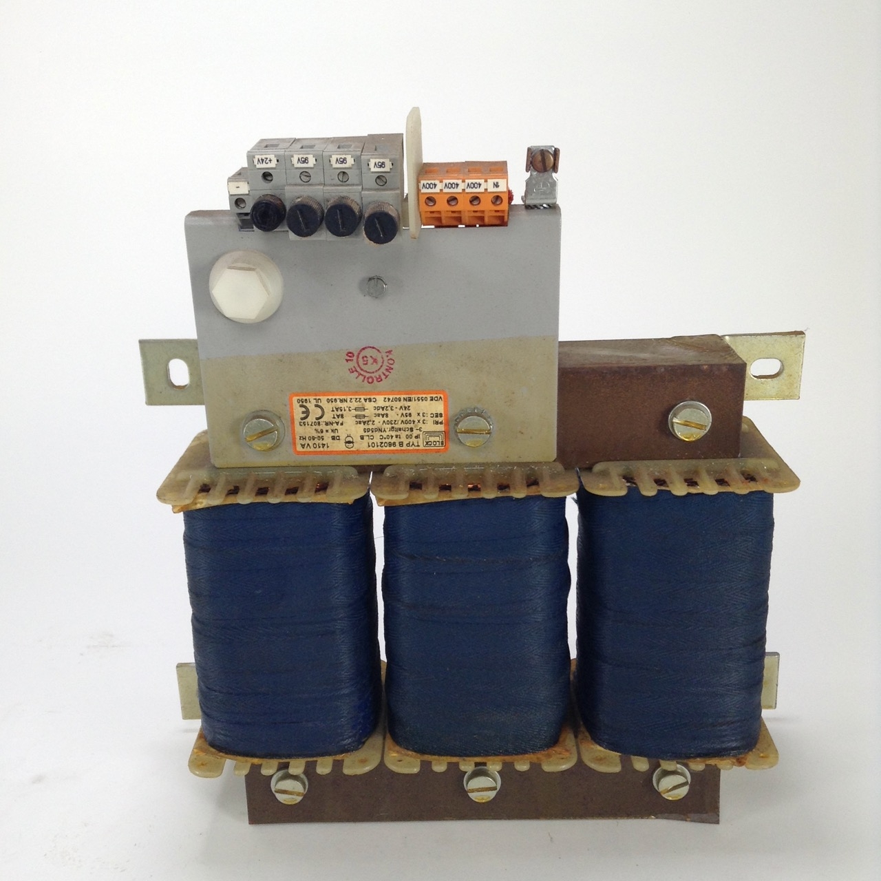 Block B9602101 3~ Schaltgr. Transformator B 9602101 400V / 230V 2,2 Aac New NMP