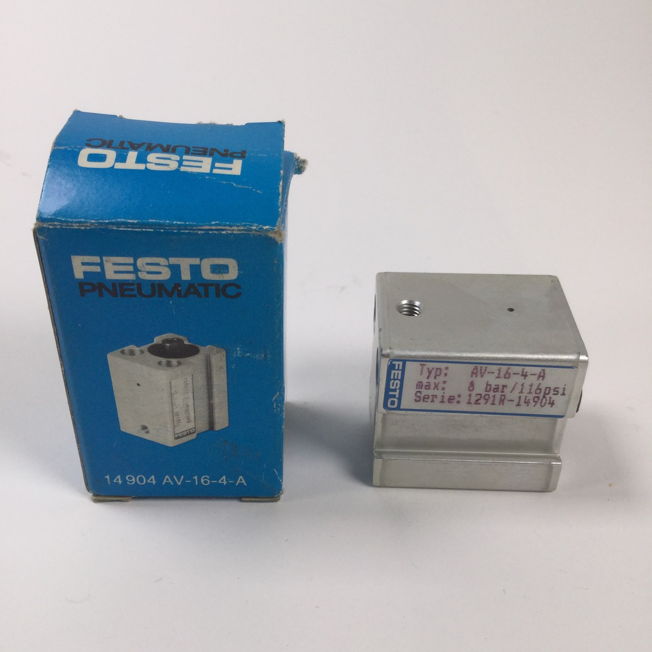Festo AV-16-4-A short-stroke cylinder 116psi 14904 New NFP