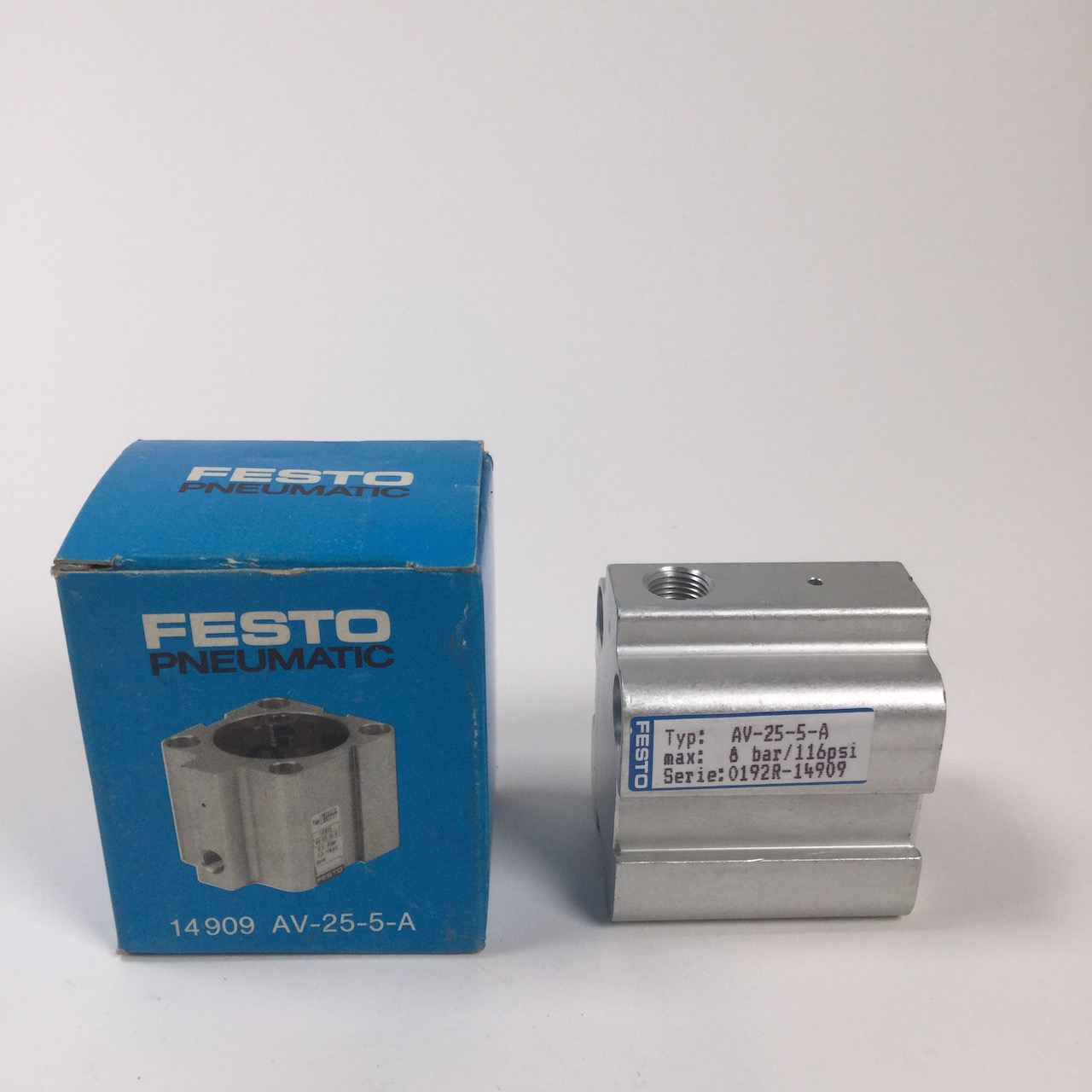 Festo AV-25-5-A Compact Cylinder 8bar 116psi 14909 New NFP