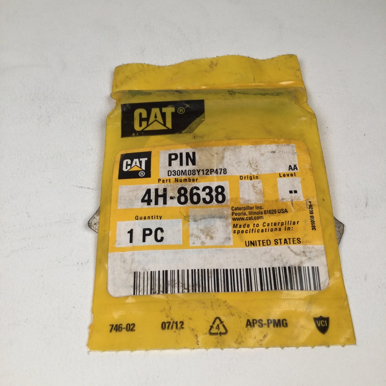 Caterpillar 4H-8638 Pin NEW Factory packing Sealed