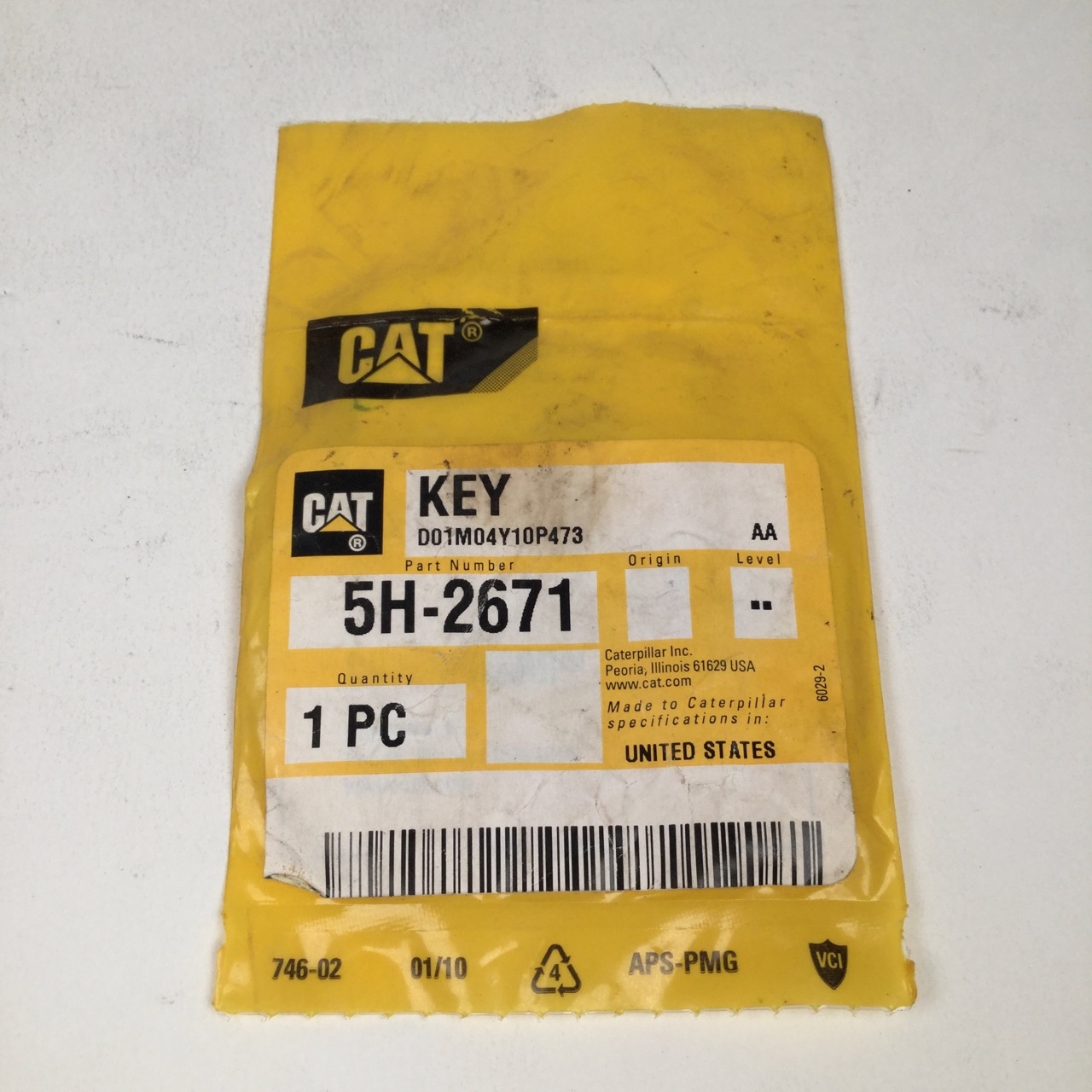 Caterpillar 5H-2671 Key NEW Factory packing Sealed