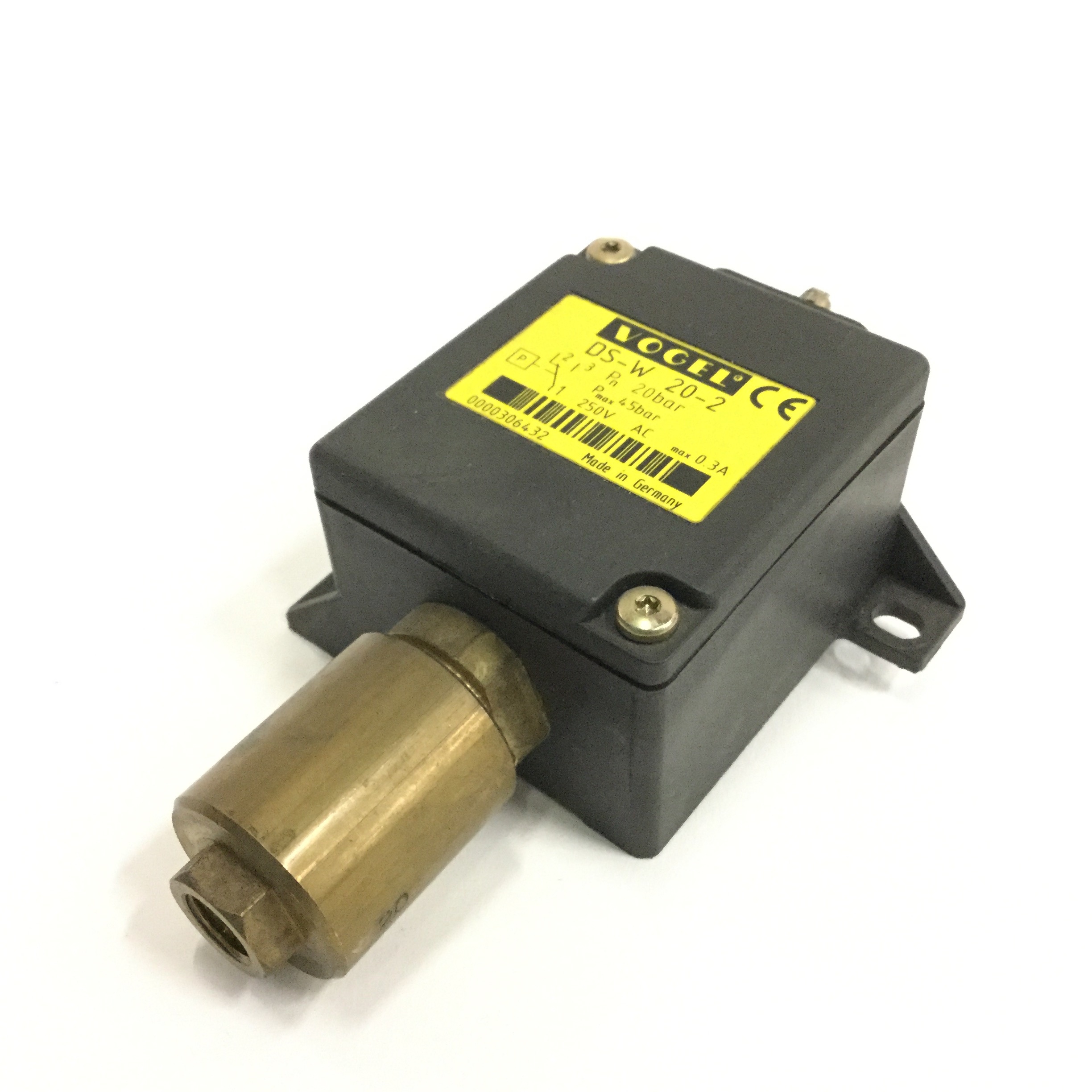 Vogel DS-W20-2 Pressure Sensor Switch 250V 0.3A 45Bar Used UMP