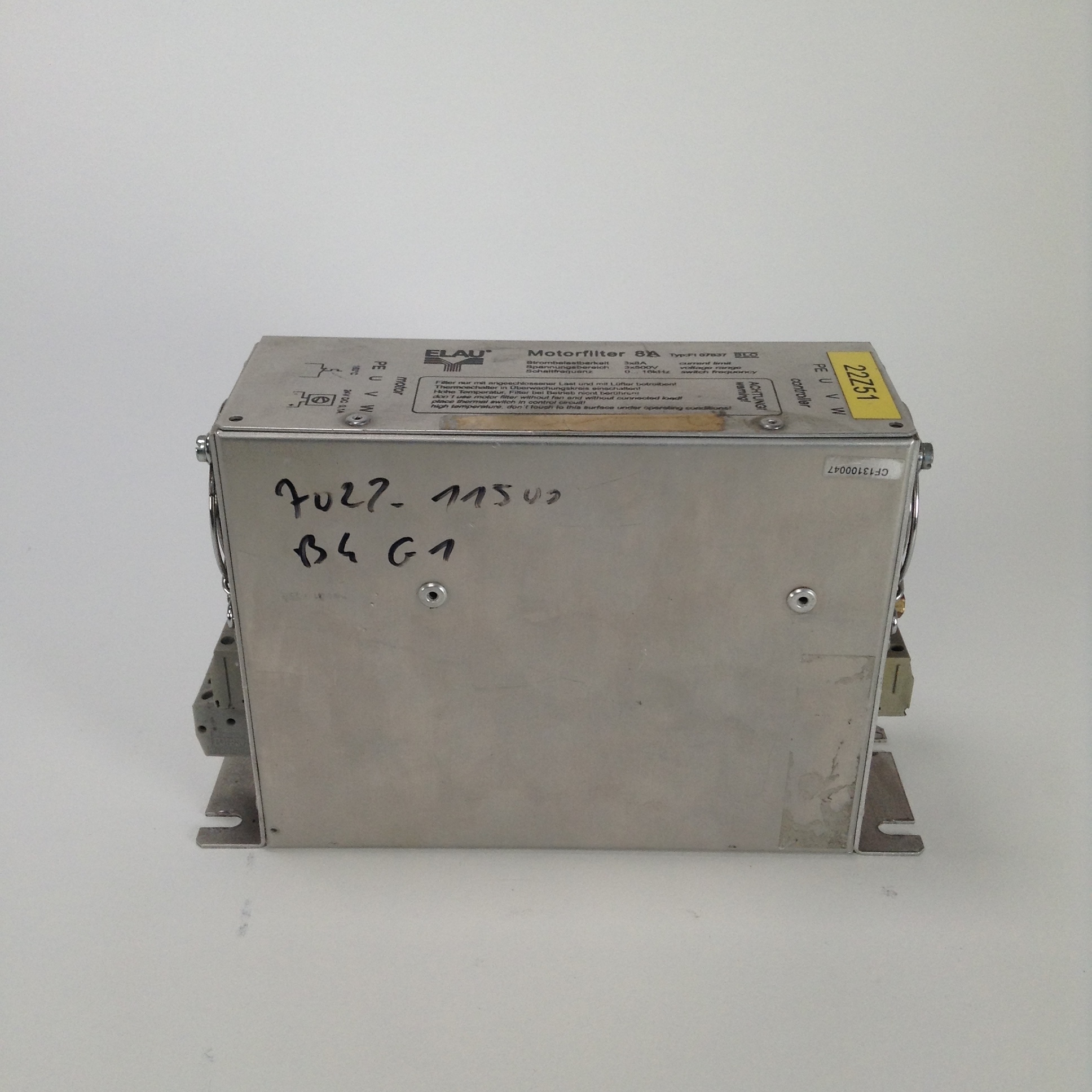 Elau FI07837 Motorfilter 3x 500V 3x 8A FI 07837 Used UMP