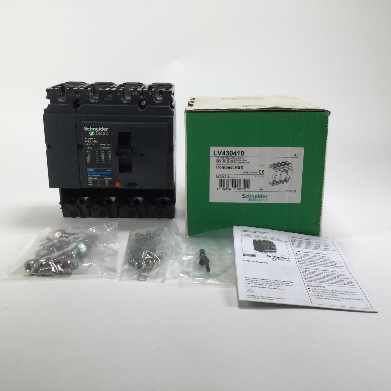 Schneider Electric LV430410 Circuit breaker basic frame Compact NSX160L NEW NFP
