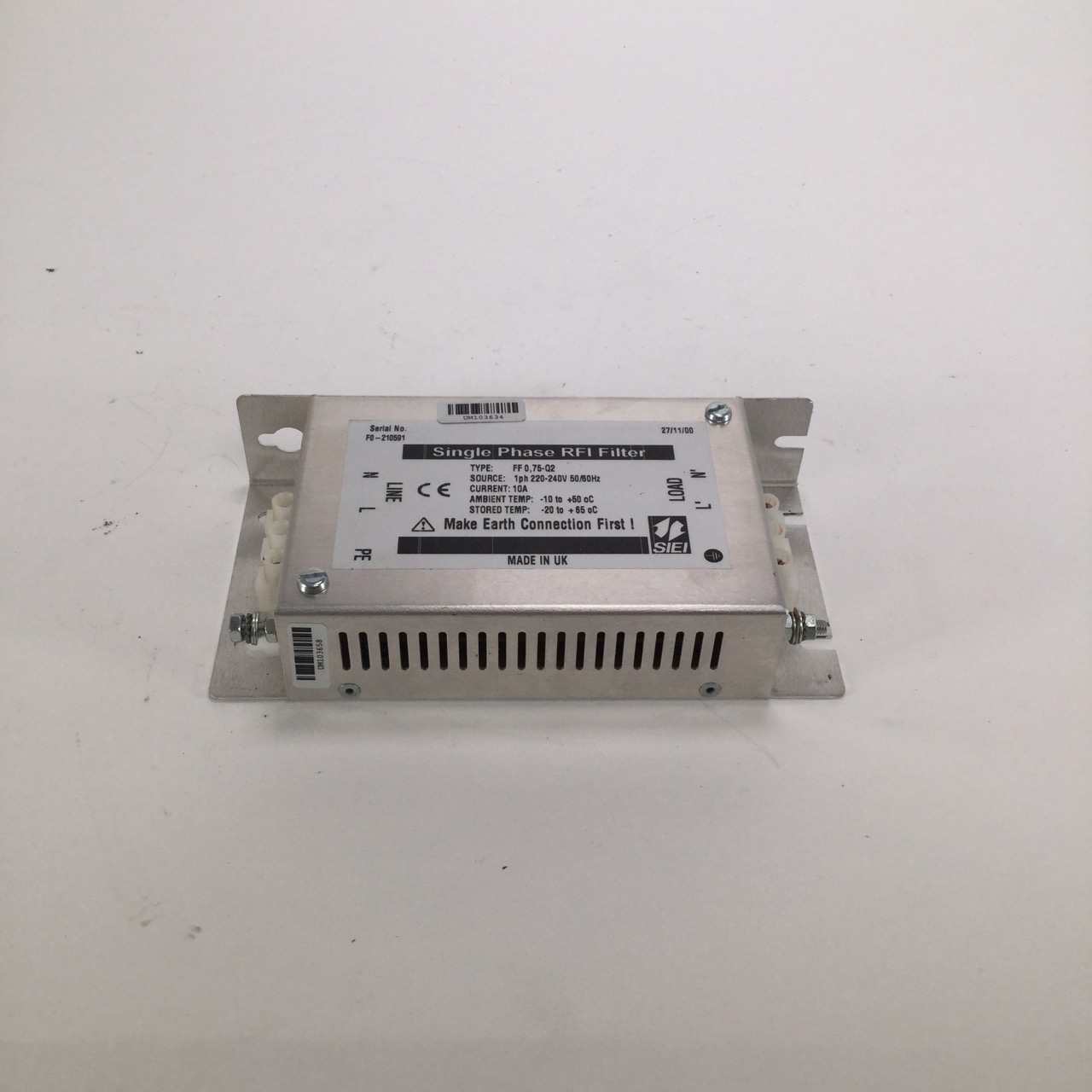 Siei FF0.75-Q2 Single phase RFI filter Used UMP