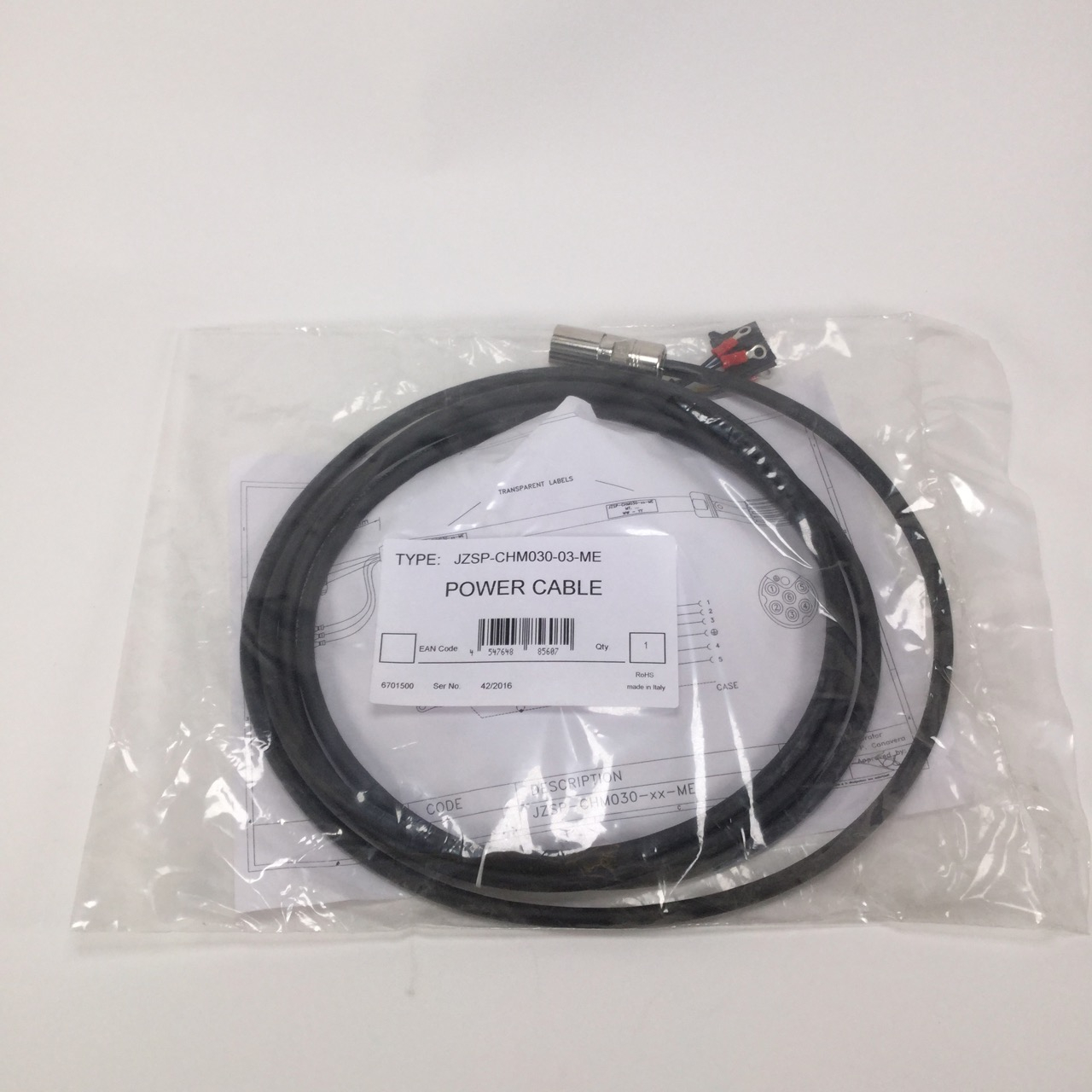 Omron JZSP-CHM030-03-ME Power Cable New NFP Sealed