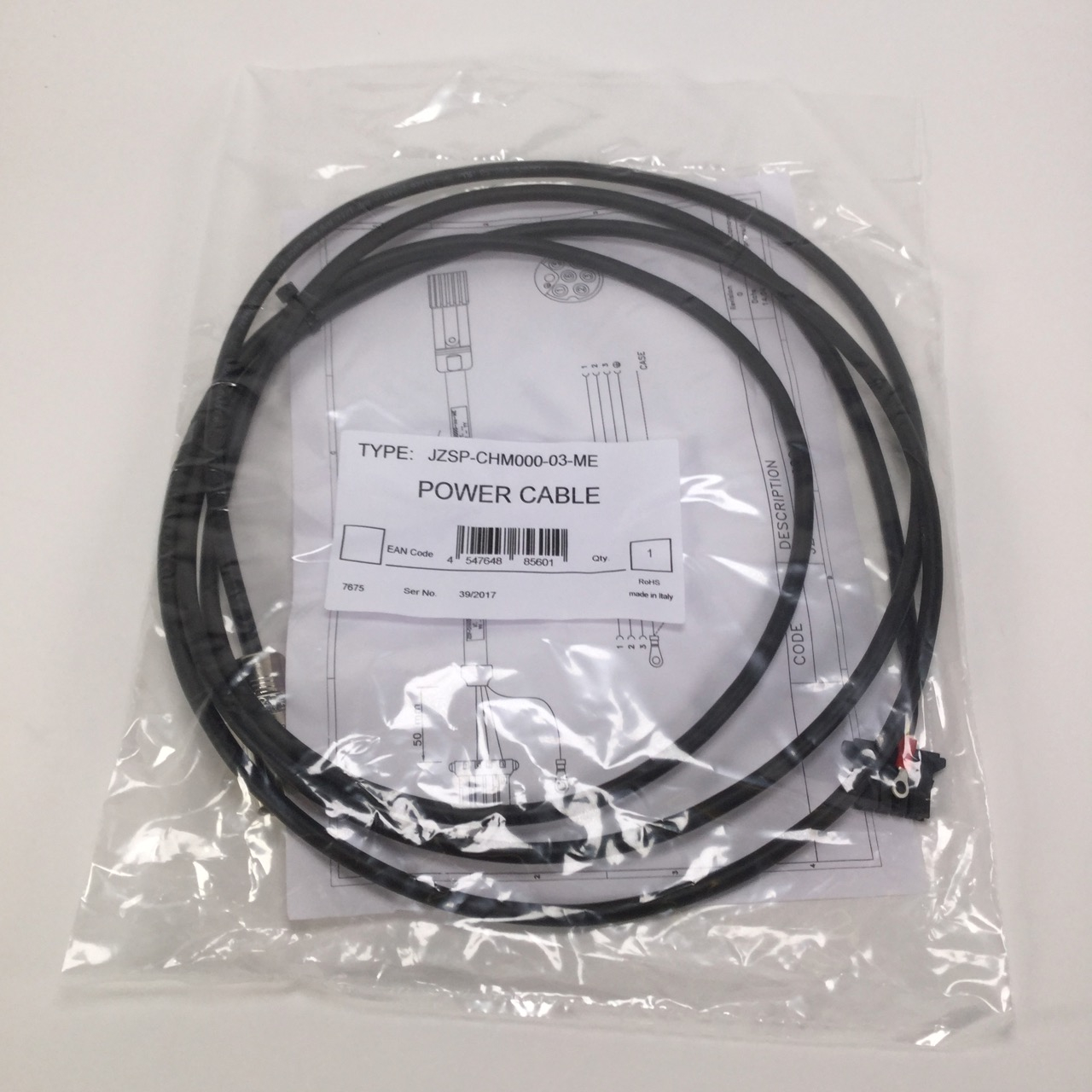 Omron JZSP-CHM000-03-ME Power Cable New NFP Sealed