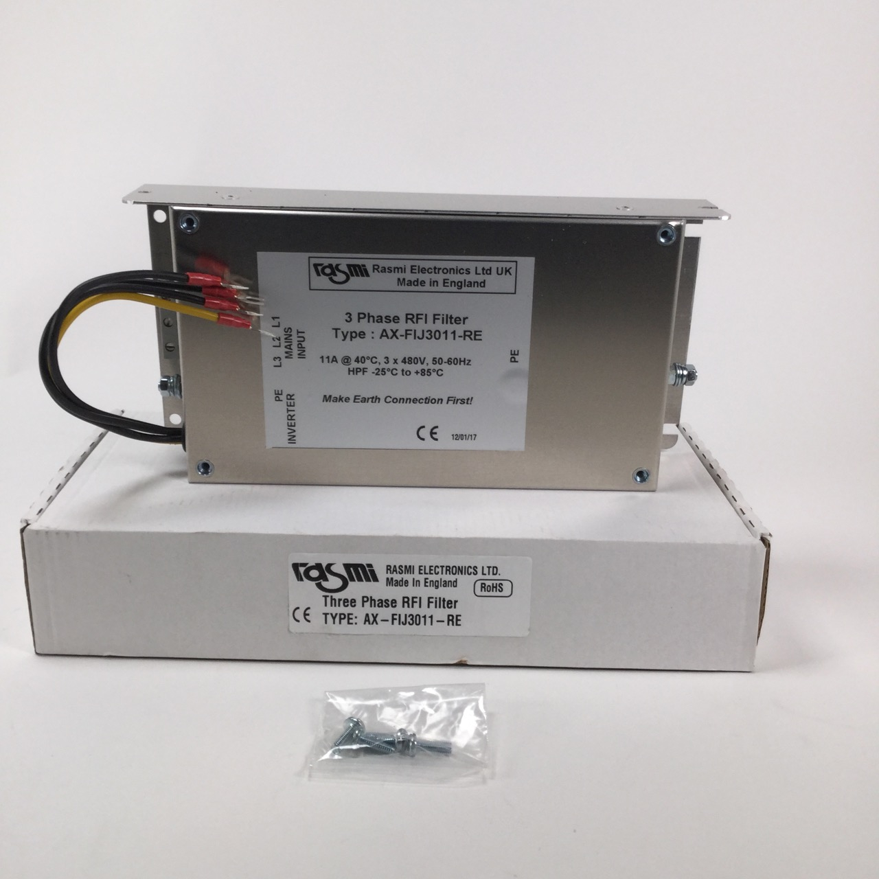 Rasmi Electronics Ltd AX-FIJ3011-RE Three Phase RFI Filter New NFP