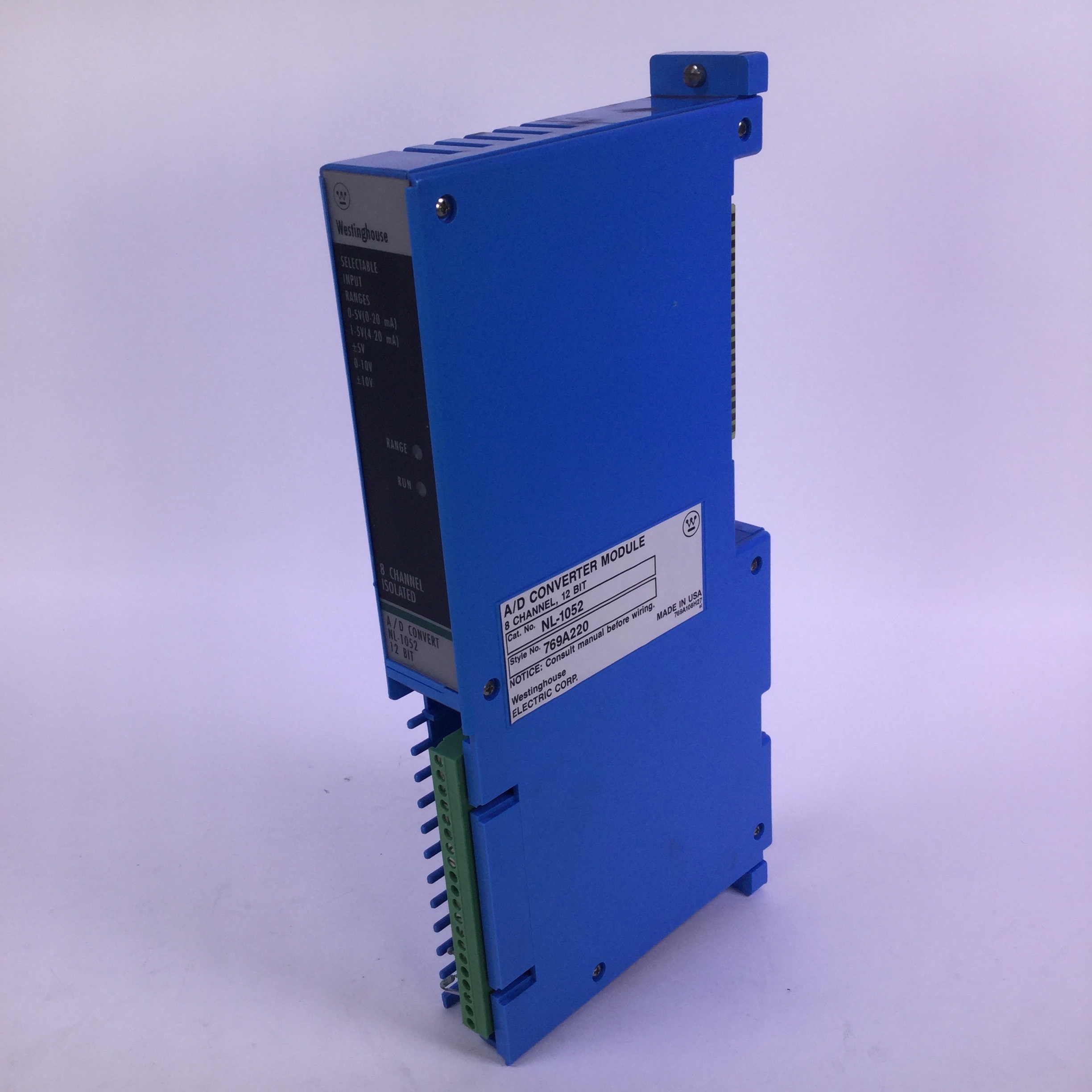 Westinghouse NL-1052 A/D converter module 8 channel 12 BIT UMP