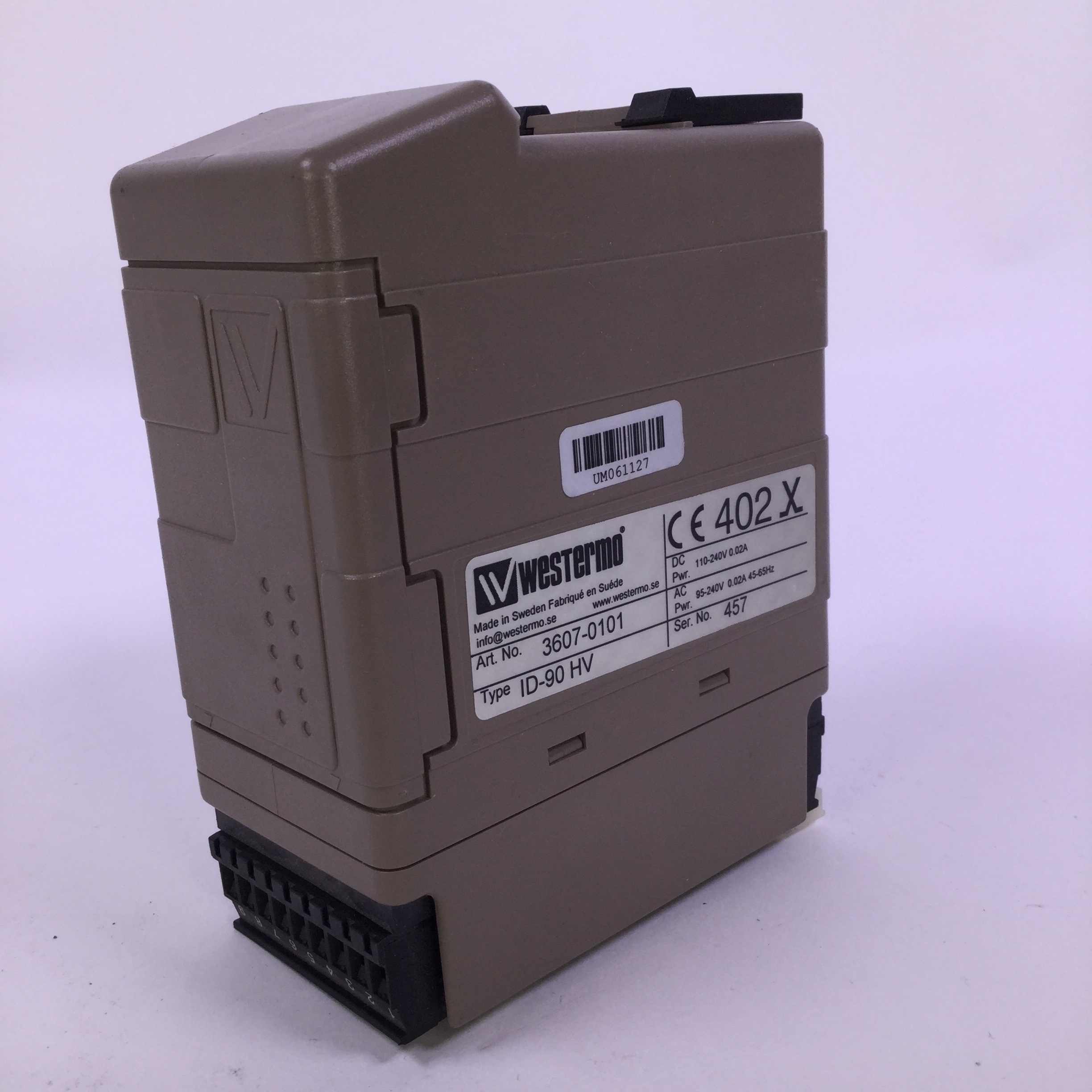 Westermo 3607-0101 ID-90 HV modem adapter 110-250V 230mA UMP