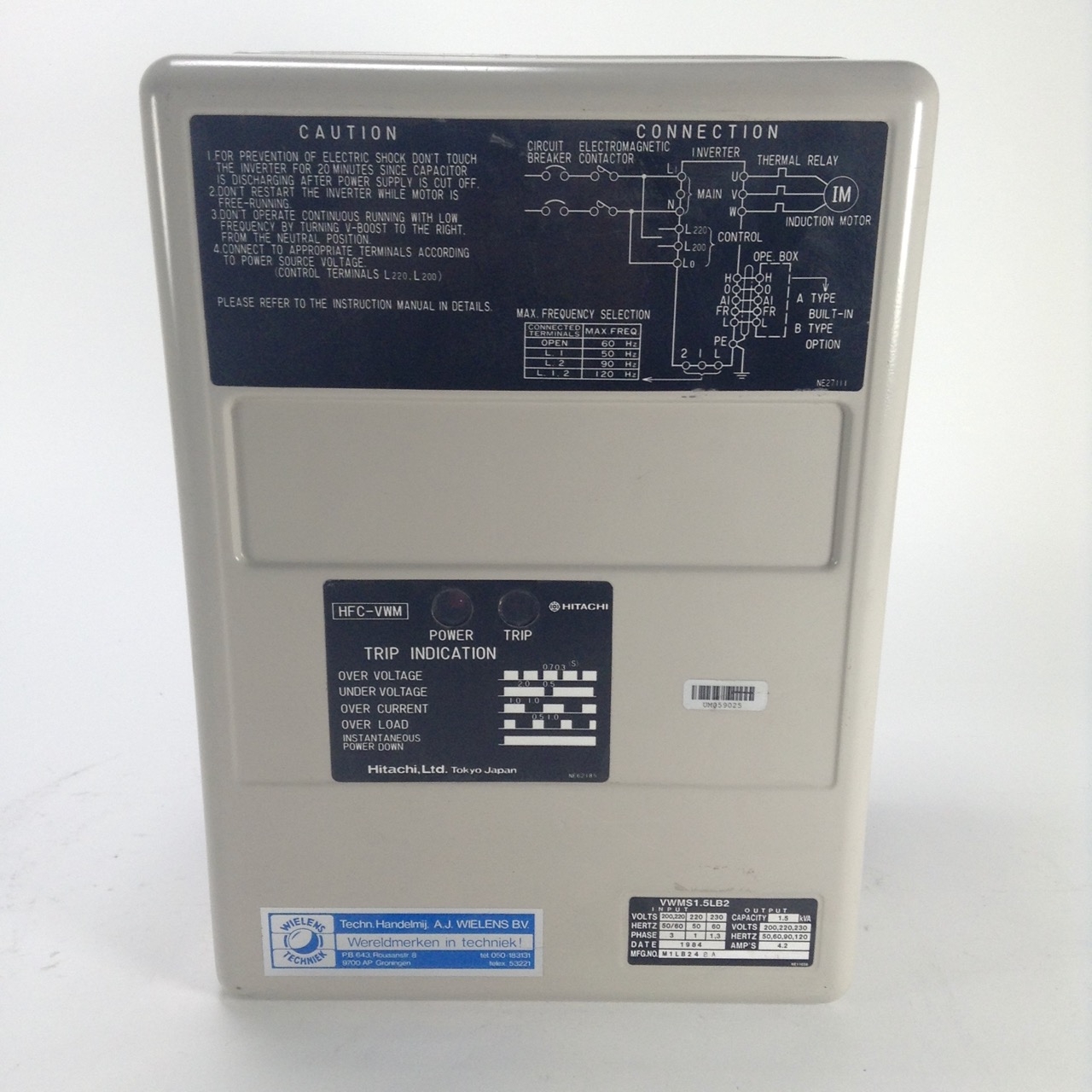 Hitachi HFC-VWMS1.5LB2 Inverter Wandler HFC VWMS1.5LB2 Used UMP