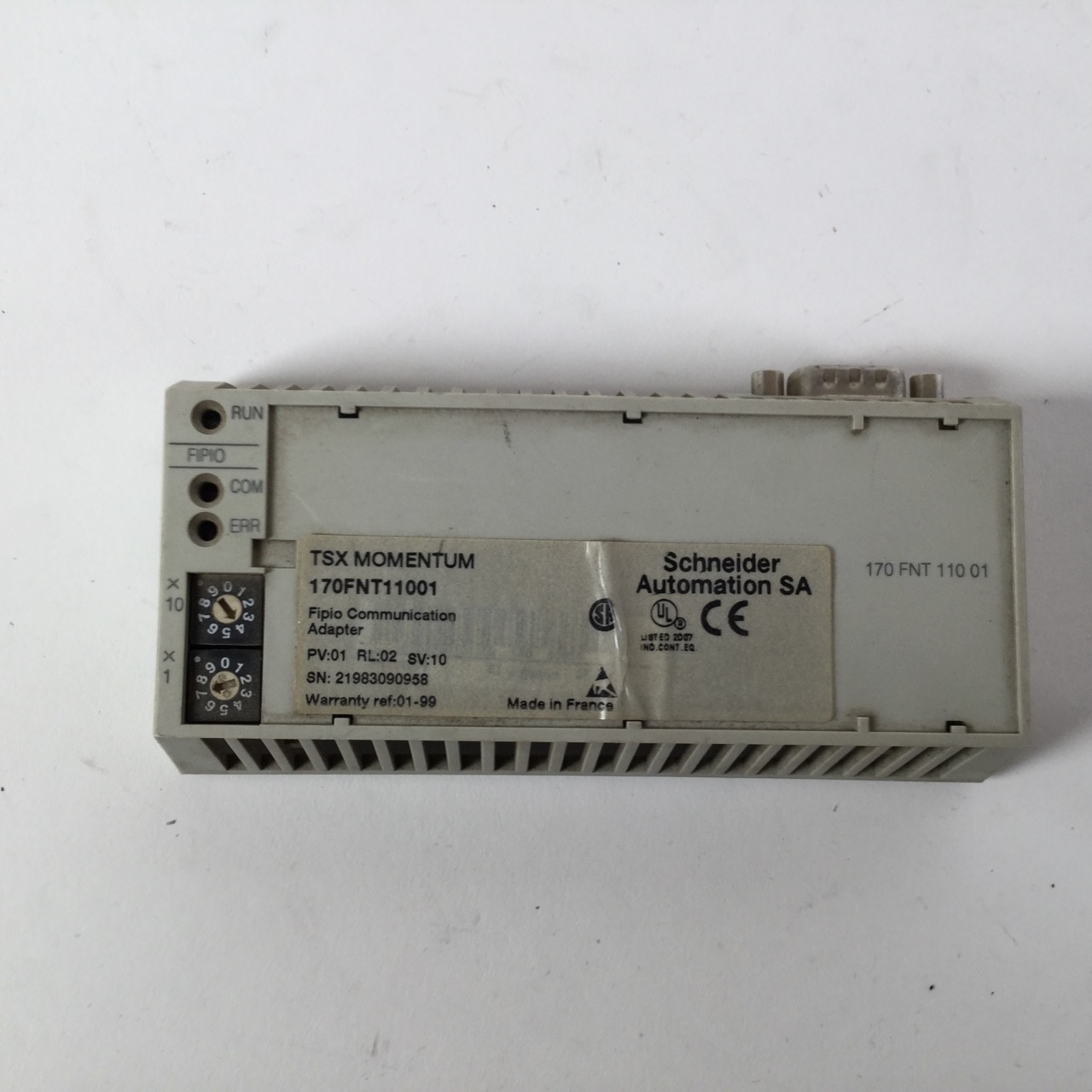 Schneider Electric 170FNT11001 Fipio communication adaptor Momentum Used UMP